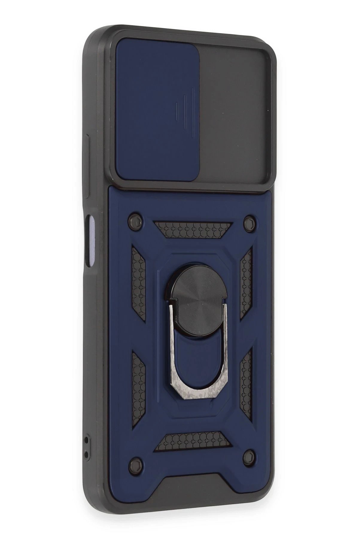 Newface Xiaomi Redmi Note 12 5G Kılıf Pars Lens Yüzüklü Silikon - Lacivert