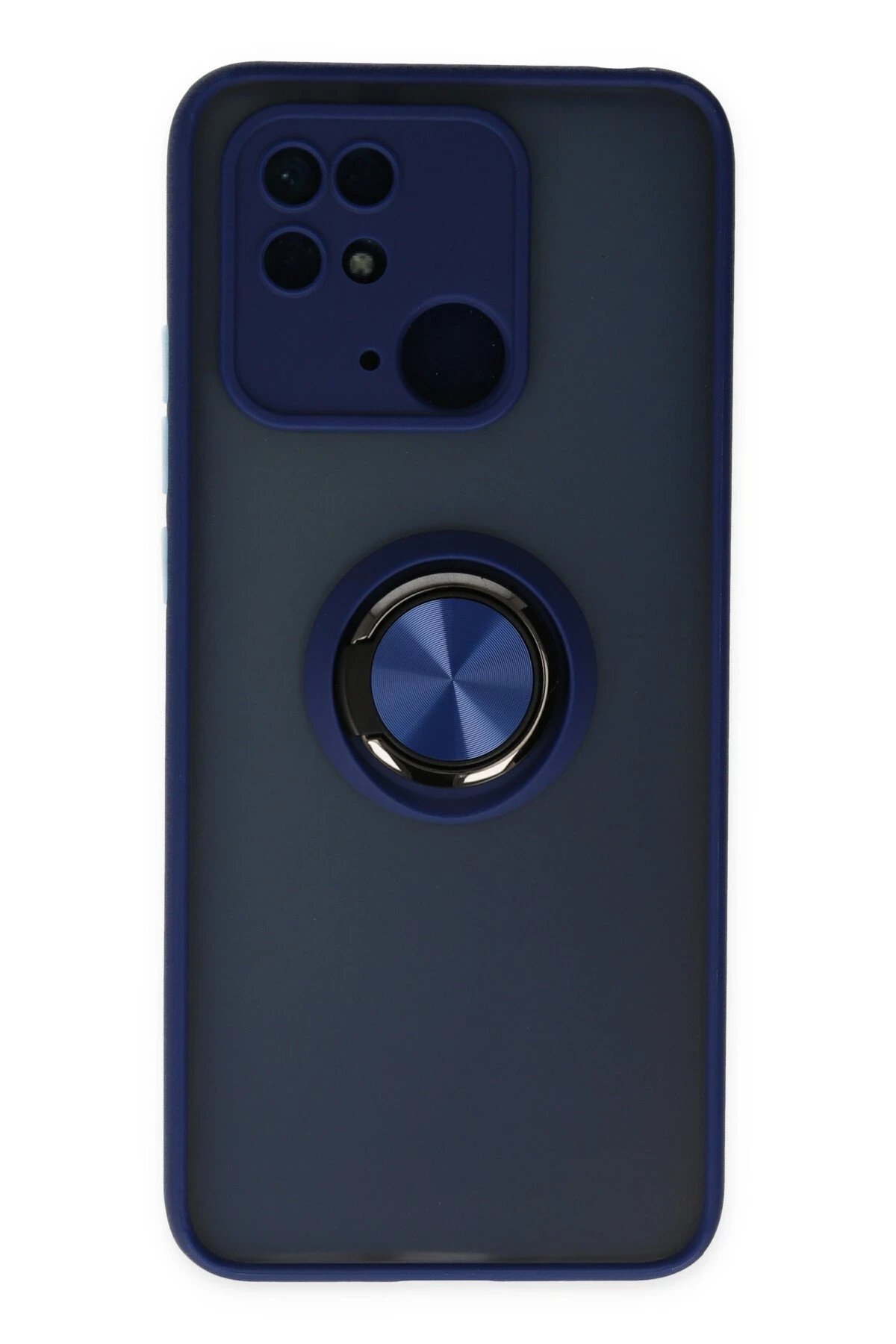 Newface Xiaomi Poco C40 Kılıf Montreal Yüzüklü Silikon Kapak - Lacivert