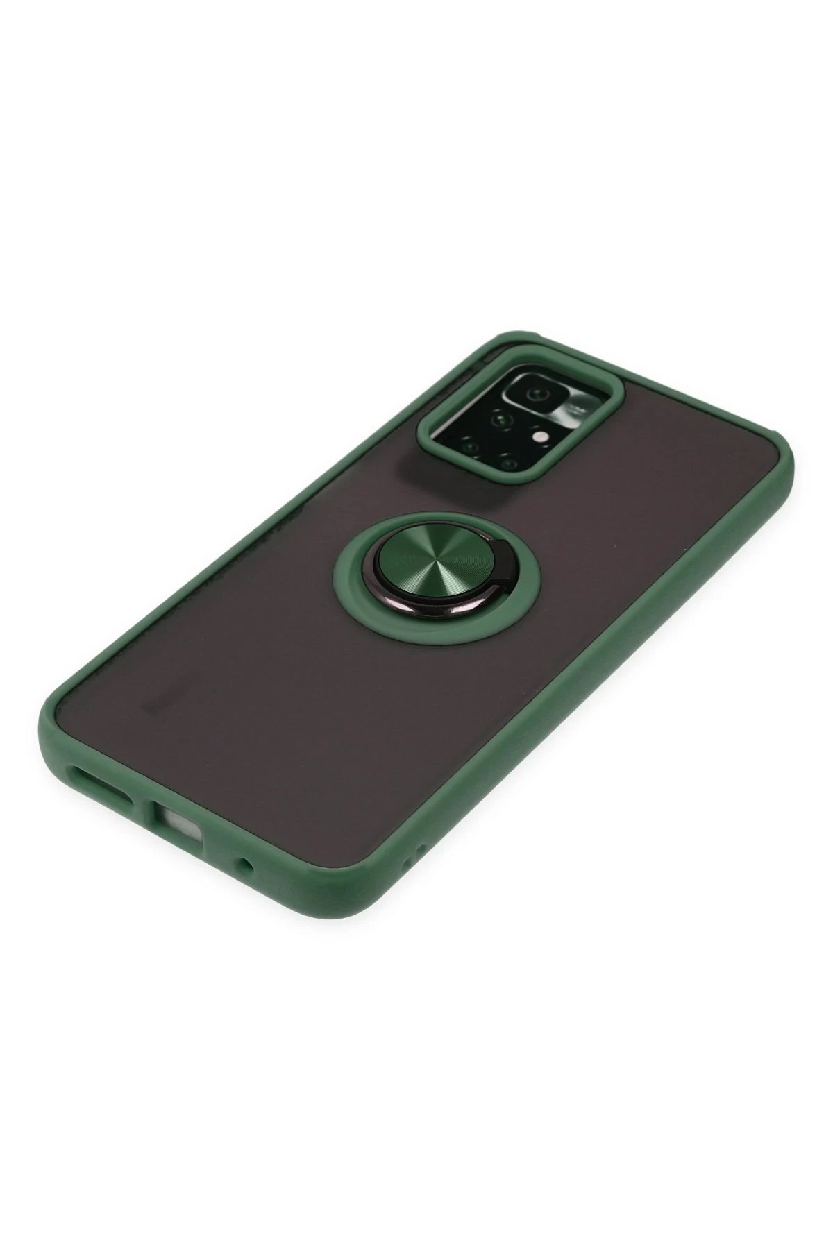 Newface Xiaomi Redmi 10 2022 Kılıf Montreal Yüzüklü Silikon Kapak - Yeşil