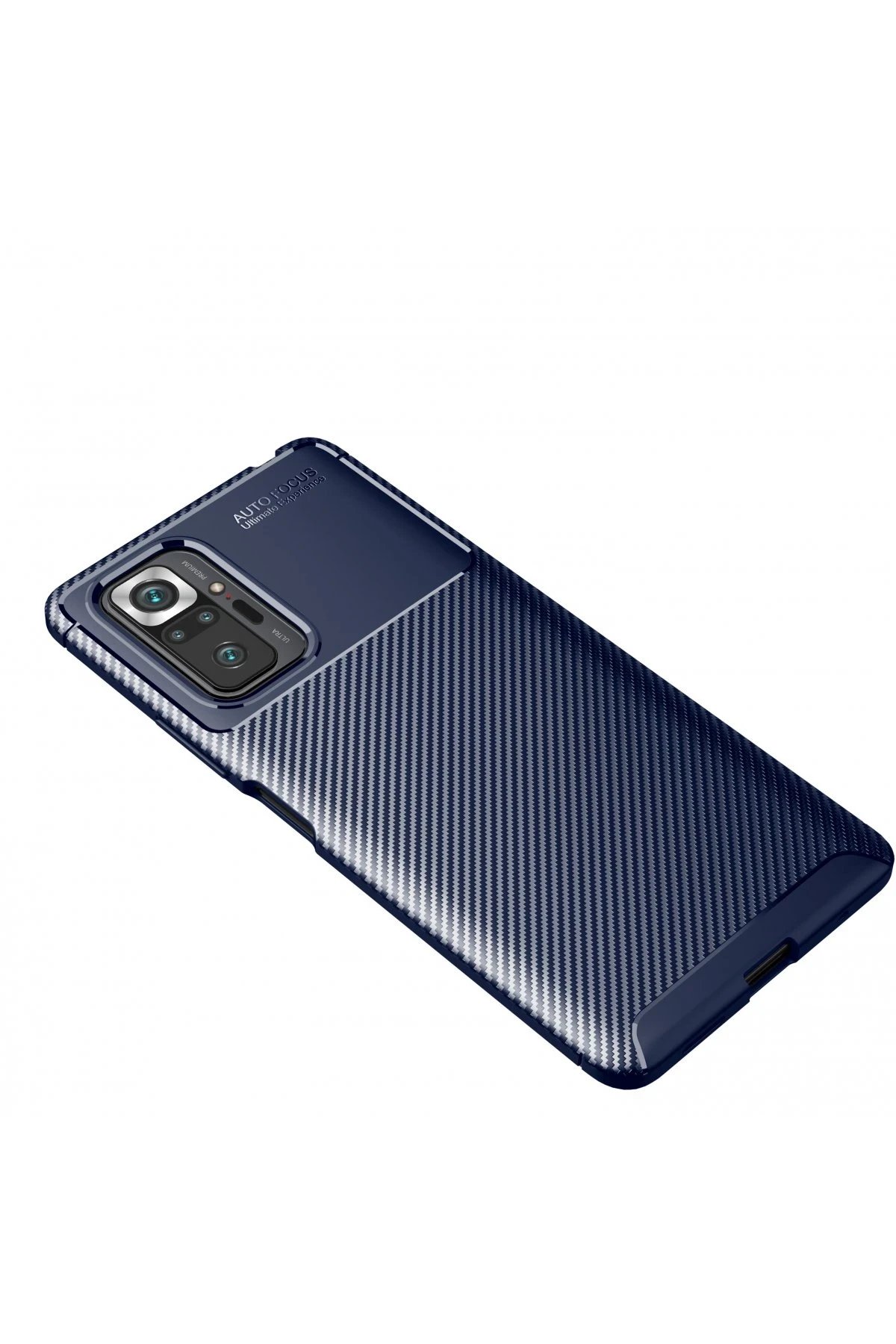 Newface Xiaomi Redmi Note 10 Pro Kılıf Auto Focus Karbon Kapak - Lacivert