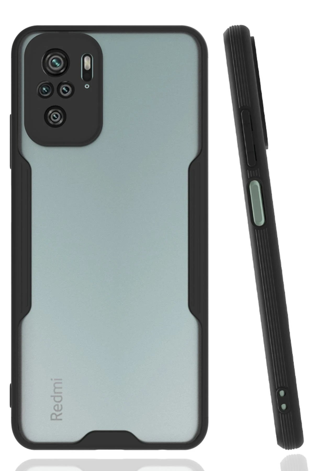 Newface Xiaomi Redmi Note 10 Kılıf Platin Silikon - Siyah