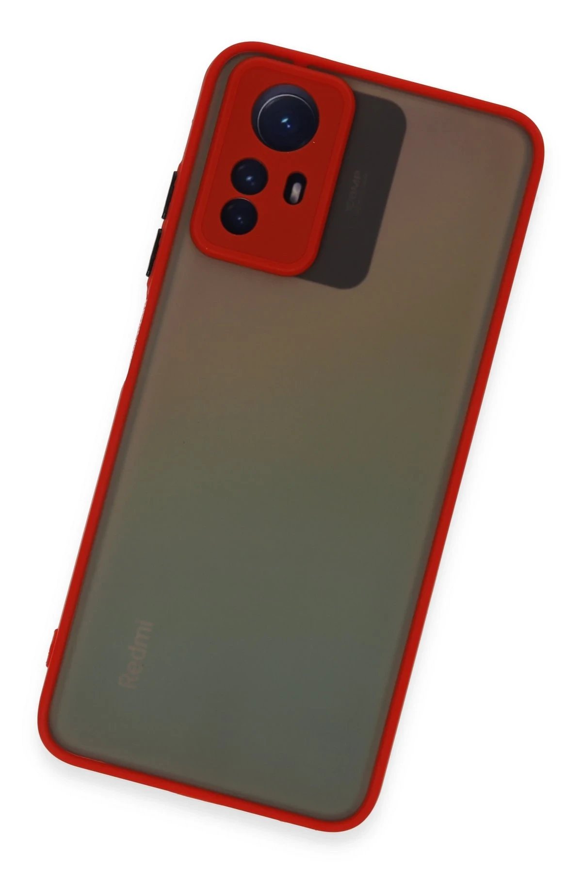 Newface Xiaomi Redmi Note 12S Kılıf Montreal Silikon Kapak - Kırmızı