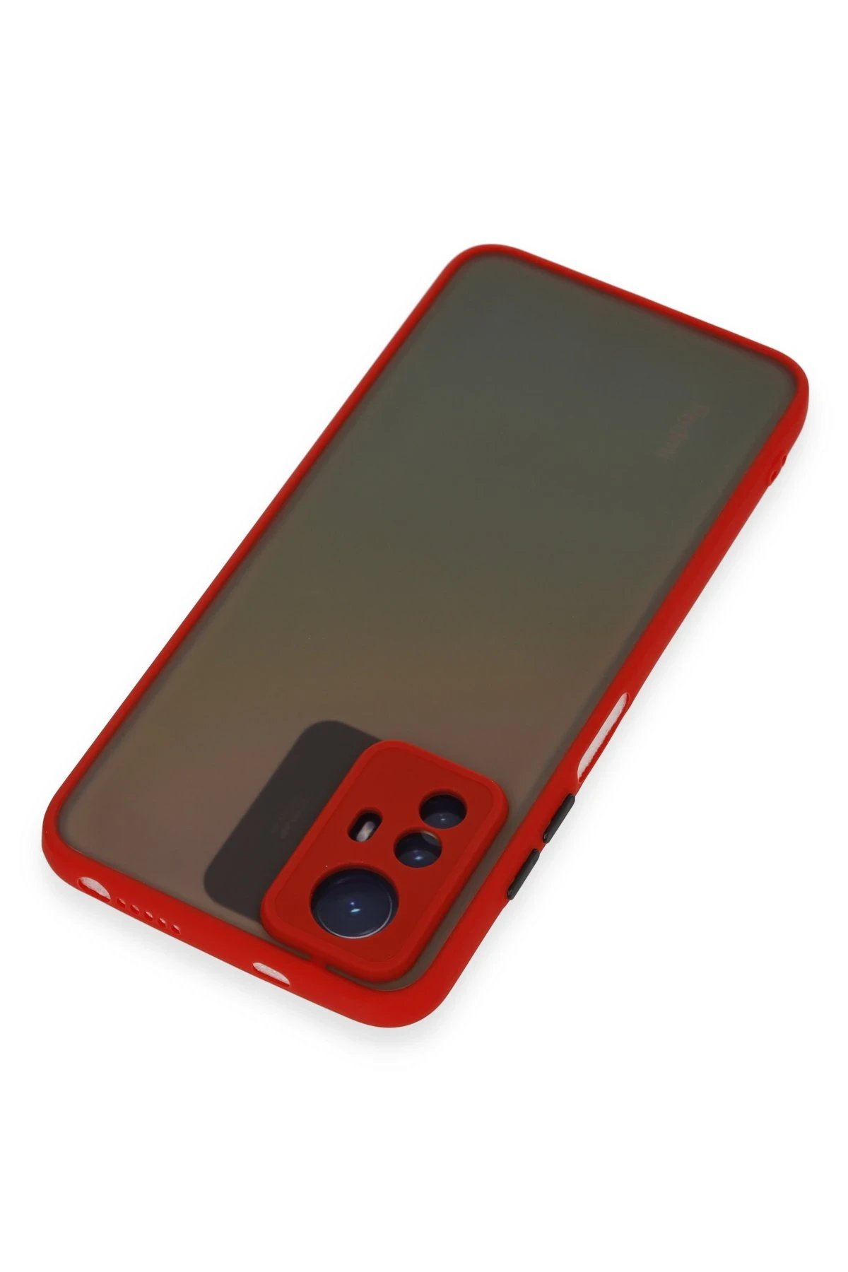 Newface Xiaomi Redmi Note 12S Kılıf Montreal Silikon Kapak - Kırmızı