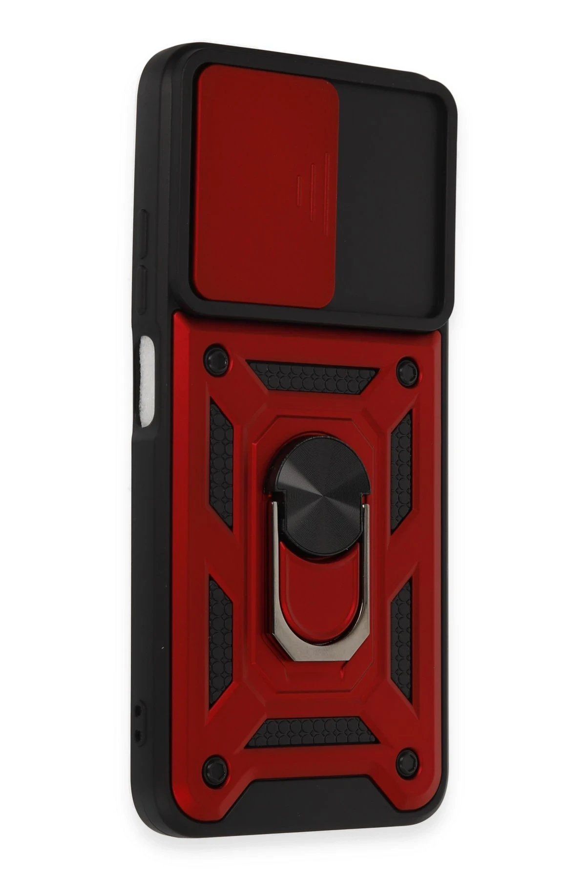 Newface Xiaomi Redmi Note 12S Kılıf Pars Lens Yüzüklü Silikon - Kırmızı