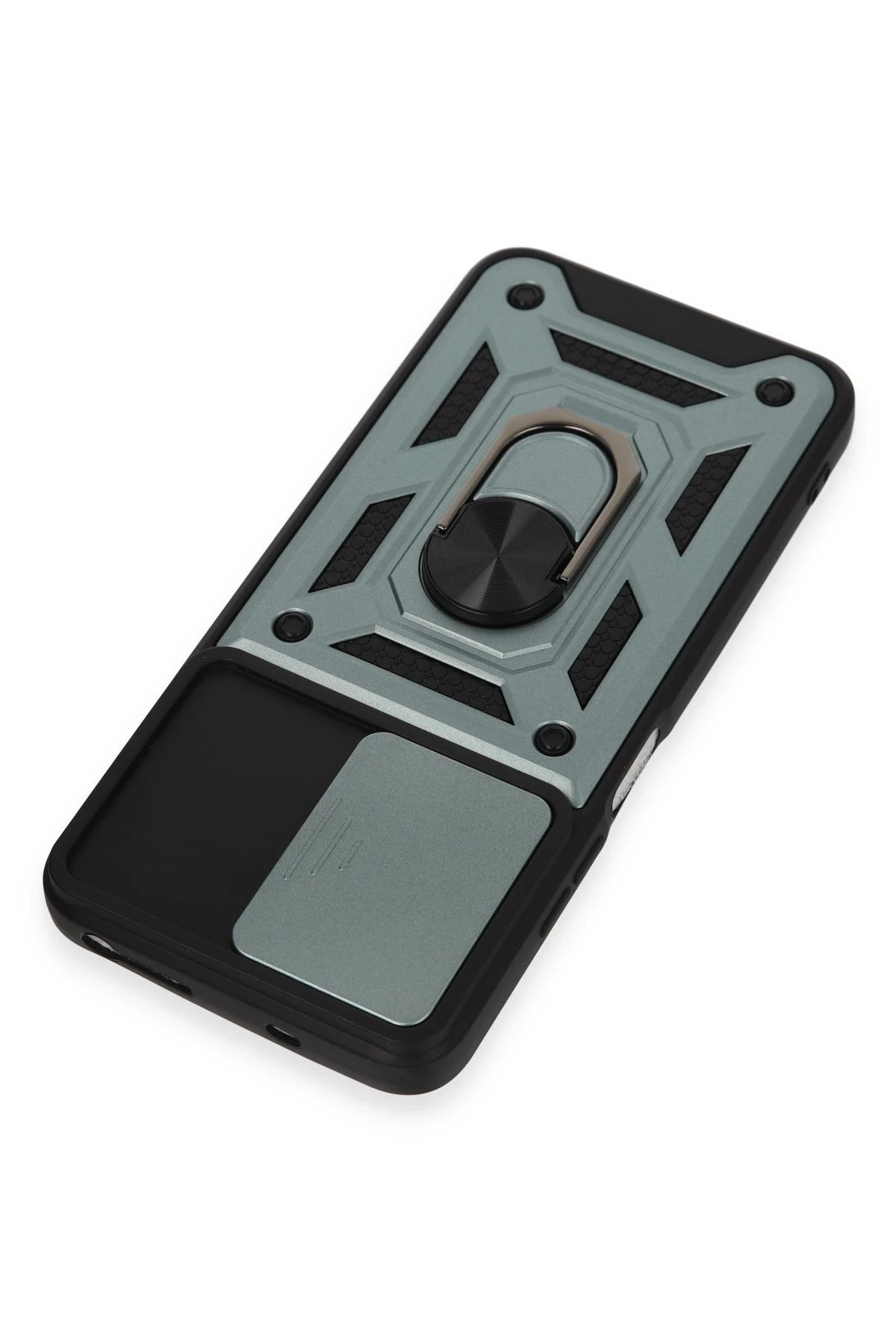 Newface Xiaomi Redmi Note 12S Kılıf Pars Lens Yüzüklü Silikon - Yeşil