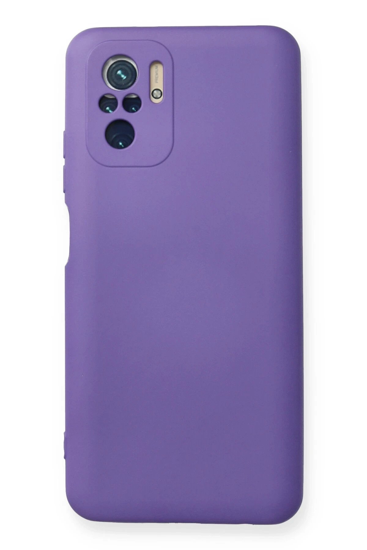 Newface Xiaomi Redmi Note 10 Kılıf Nano içi Kadife Silikon - Mor