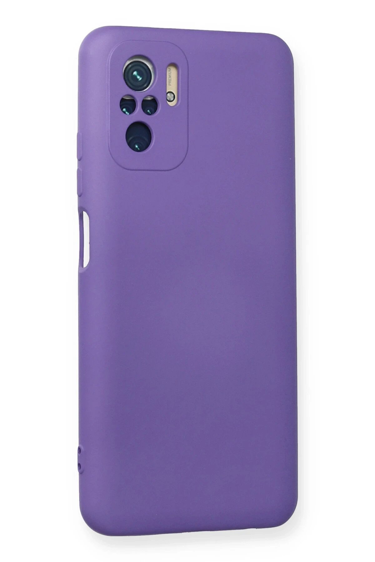 Newface Xiaomi Redmi Note 10 Kılıf Nano içi Kadife Silikon - Mor