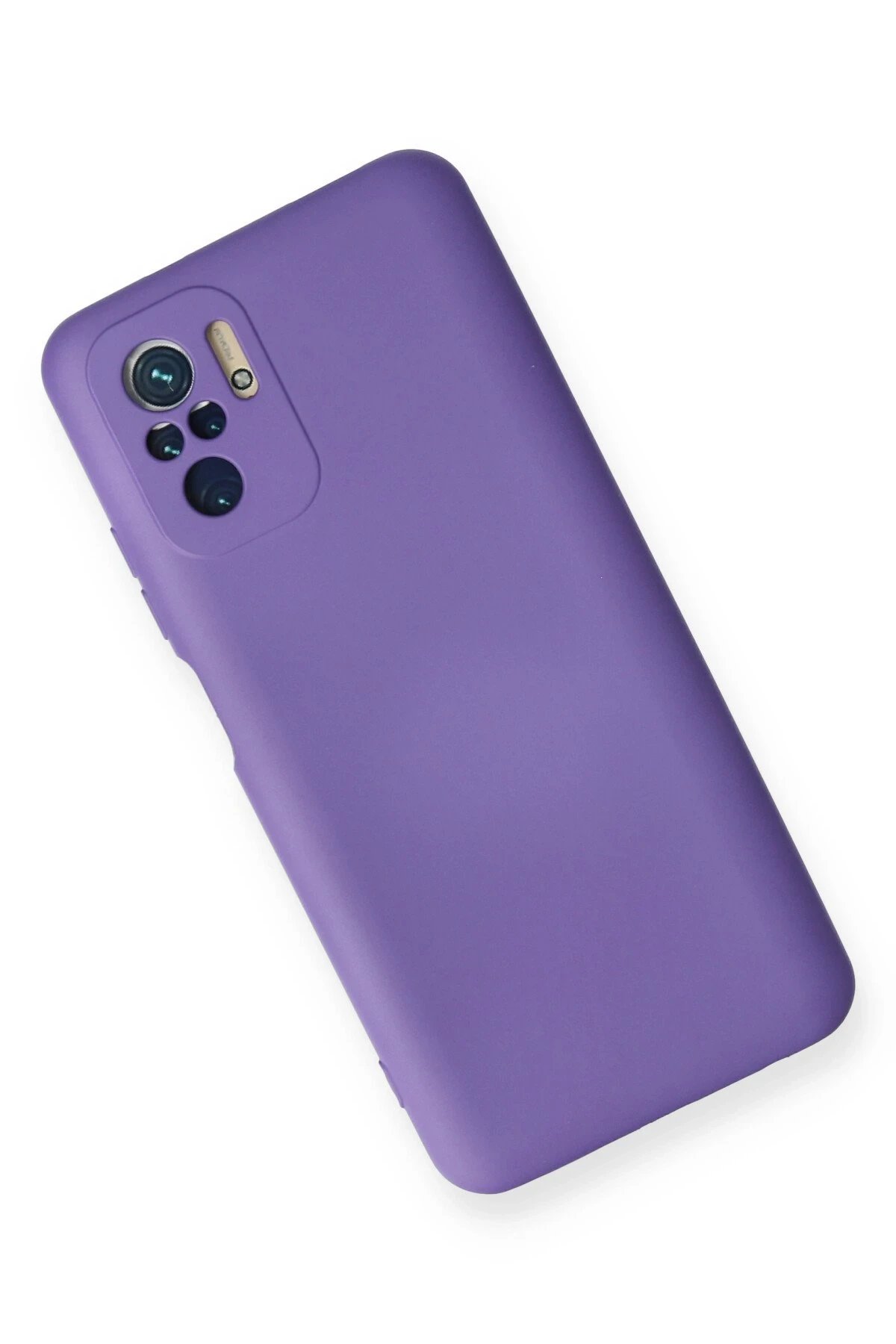 Newface Xiaomi Redmi Note 10 Kılıf Nano içi Kadife Silikon - Mor