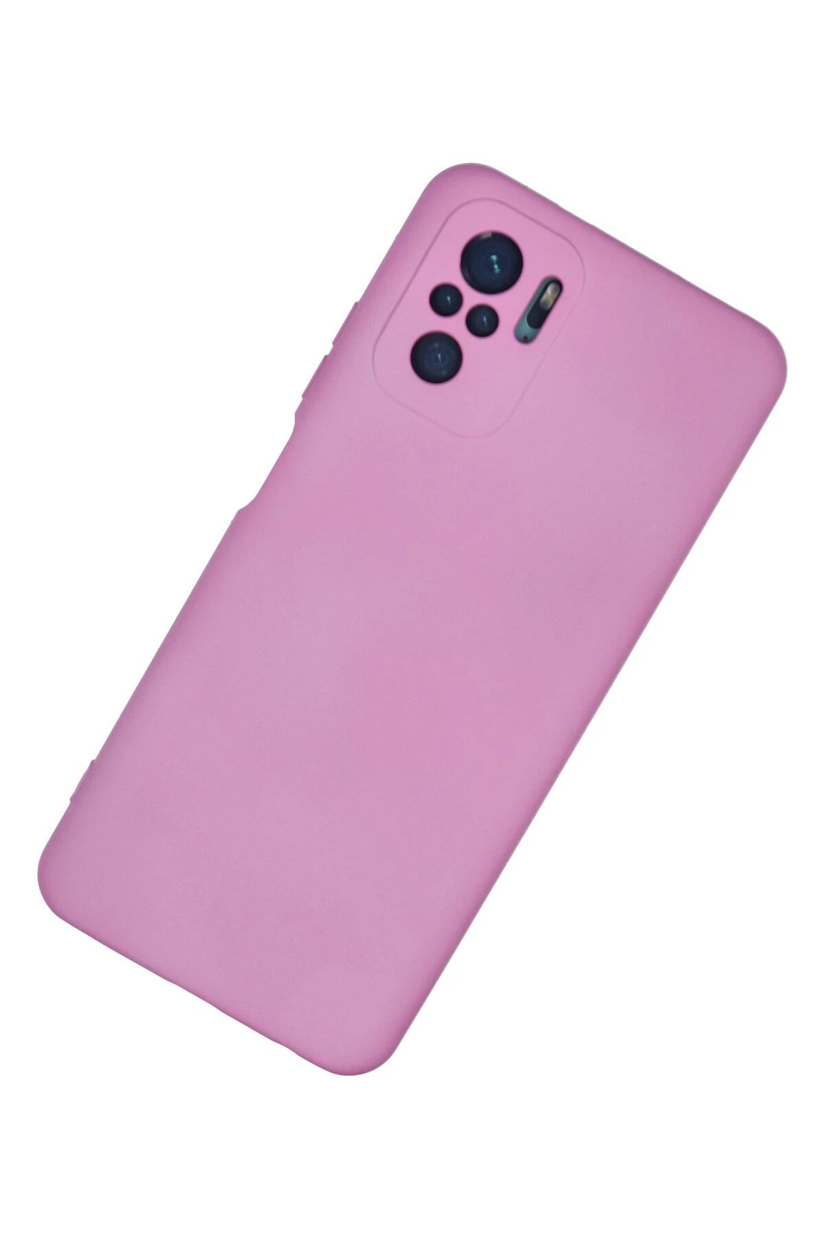 Newface Xiaomi Redmi Note 10 Kılıf Nano içi Kadife Silikon - Pembe