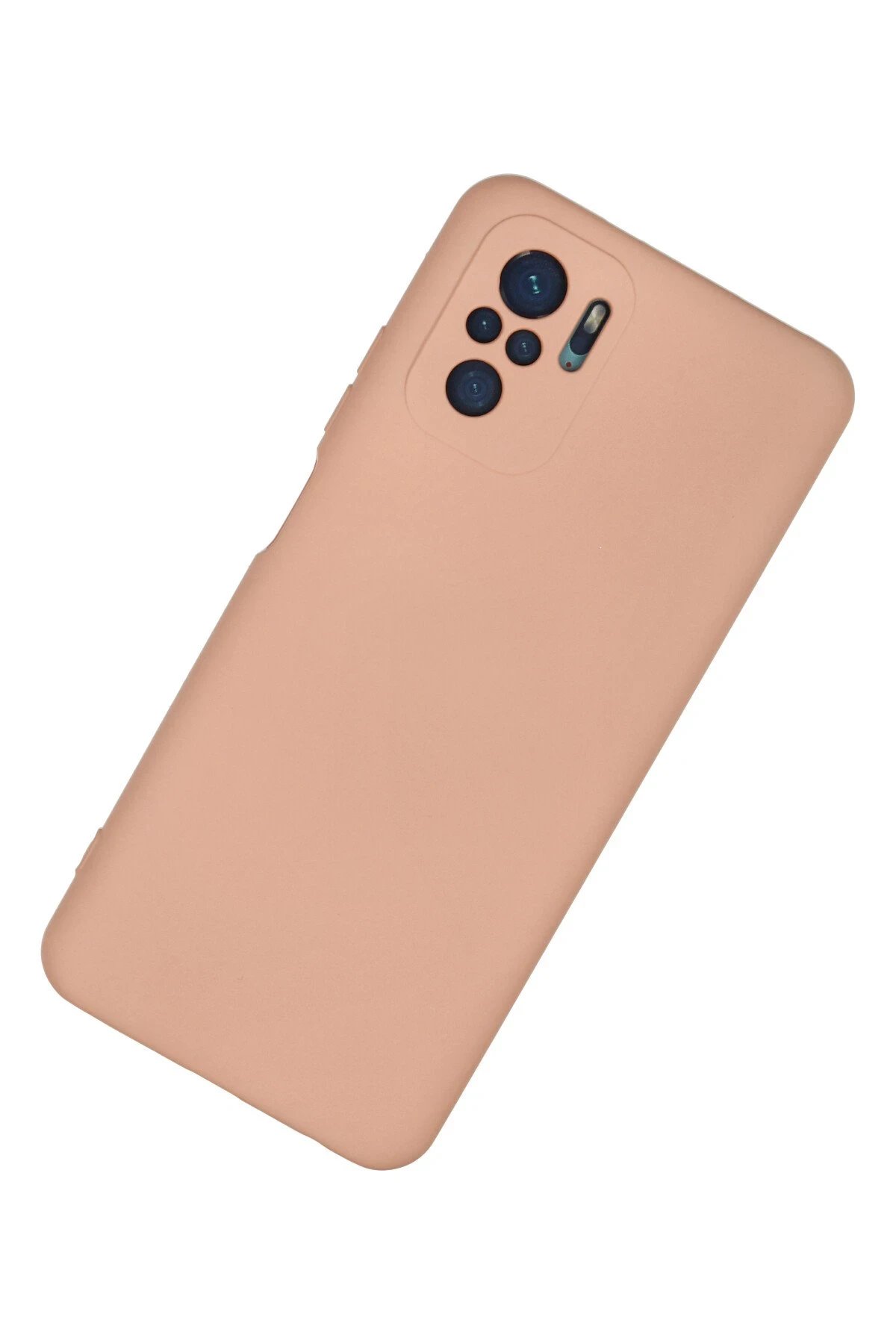Newface Xiaomi Redmi Note 10 Kılıf Nano içi Kadife Silikon - Pudra