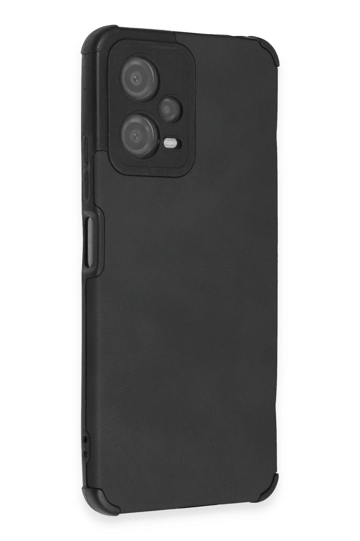 Newface Xiaomi Redmi Note 12 5G Kılıf Loop Deri Silikon - Siyah