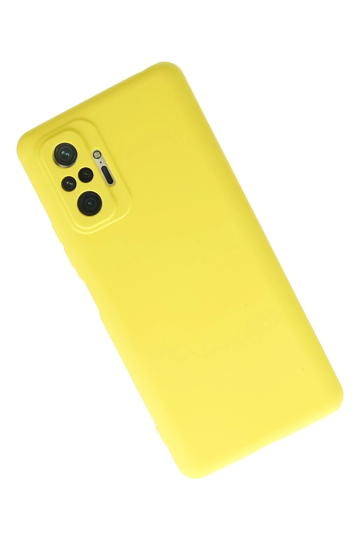 Newface Xiaomi Redmi Note 10 Pro Kılıf Nano içi Kadife Silikon - Sarı