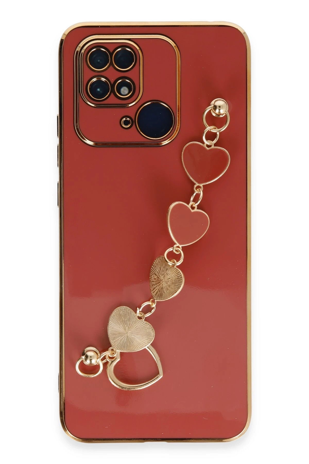 Newface Xiaomi Redmi 10C Kılıf Esila Silikon - Kırmızı