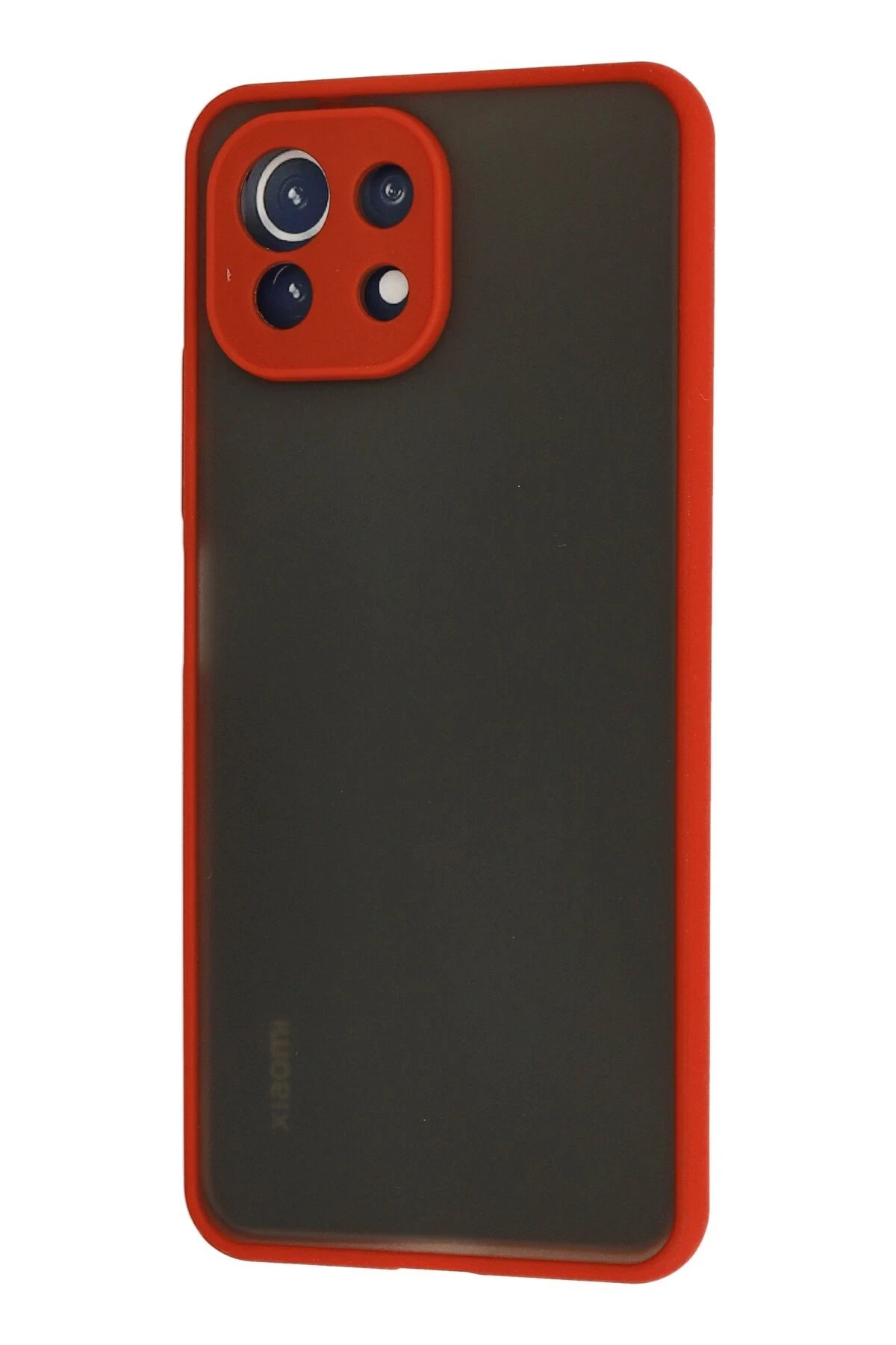 Newface Xiaomi Mİ 11 Lite Kılıf Montreal Silikon Kapak - Kırmızı