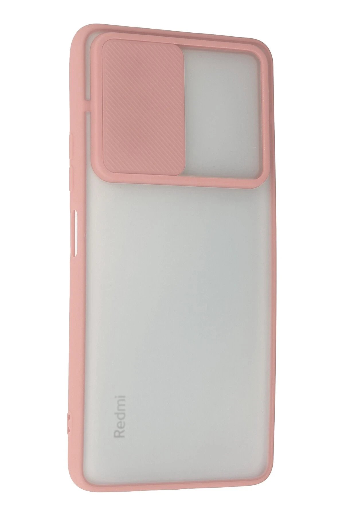 Newface Xiaomi Redmi Note 10 Pro Kılıf Palm Buzlu Kamera Sürgülü Silikon - Pembe