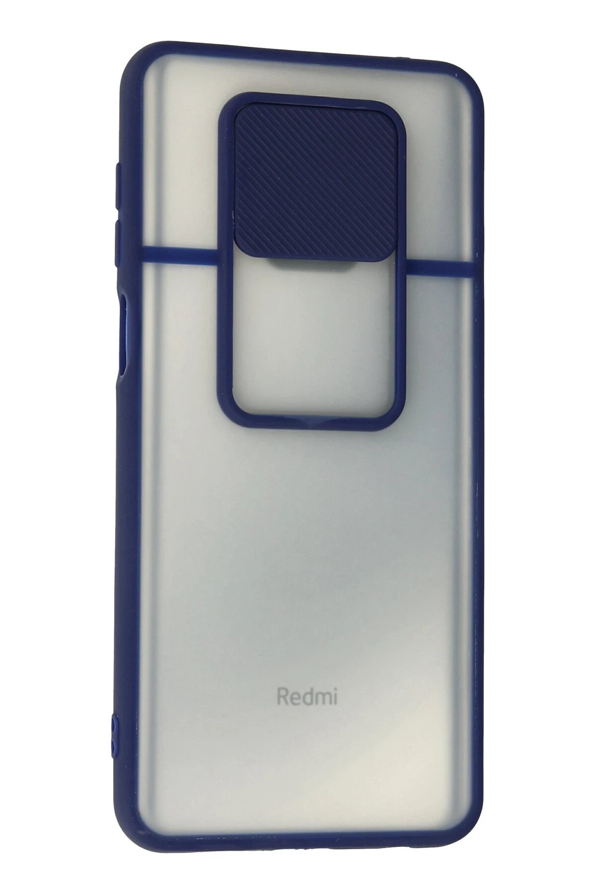 Newface Xiaomi Redmi Note 9 Pro Kılıf Palm Buzlu Kamera Sürgülü Silikon - Lacivert