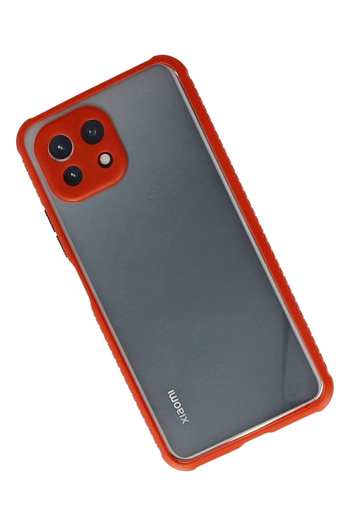 Newface Xiaomi Mİ 11 Lite Kılıf Miami Şeffaf Silikon - Kırmızı