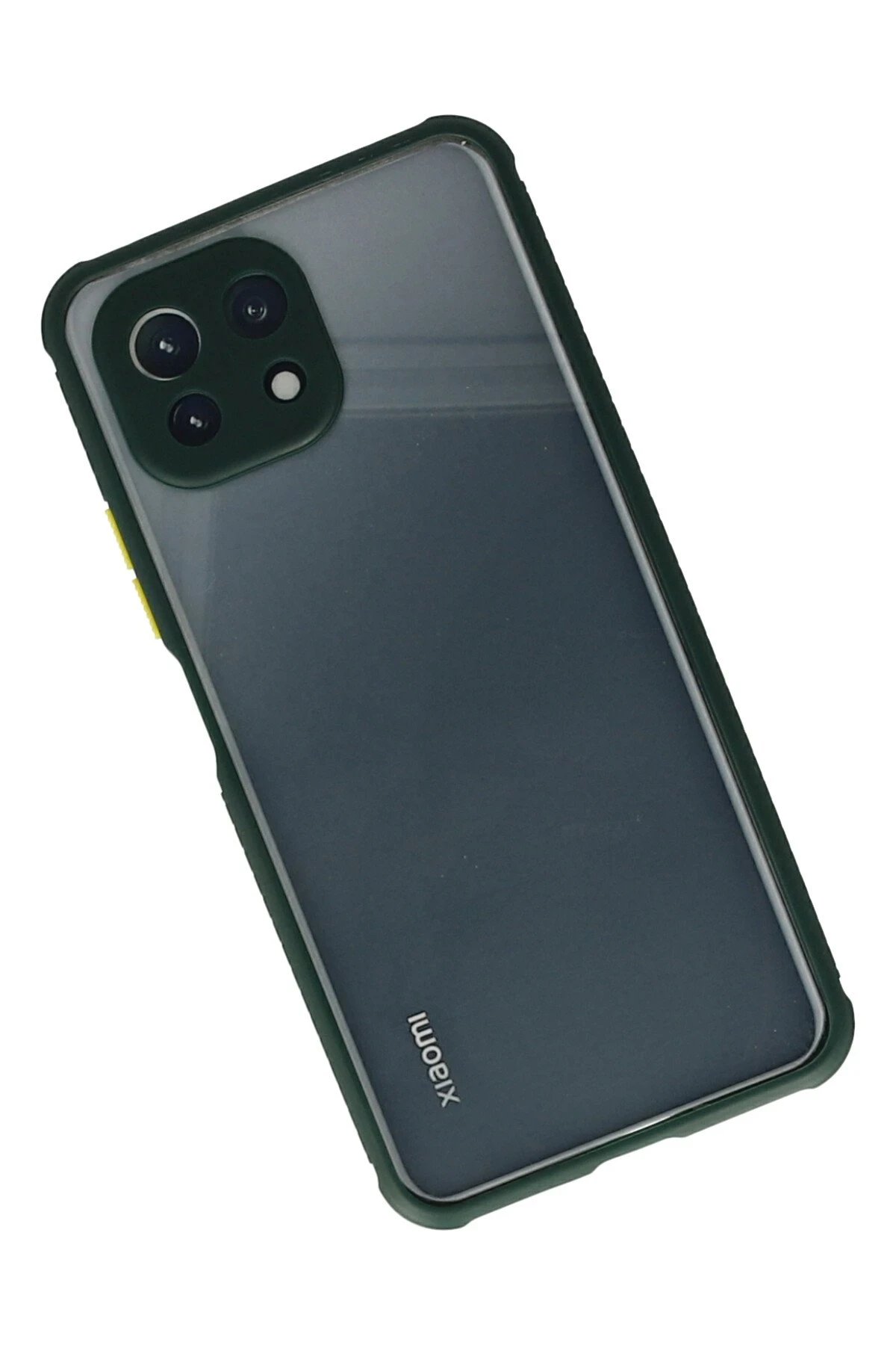 Newface Xiaomi Mİ 11 Lite Kılıf Miami Şeffaf Silikon - Koyu Yeşil