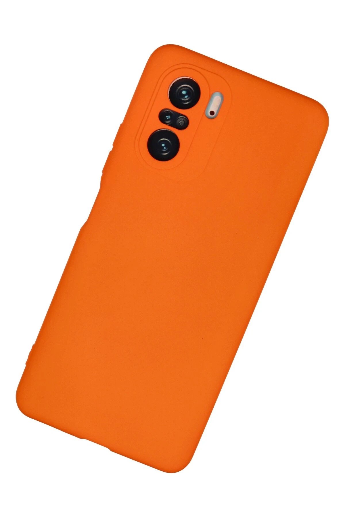 Newface Xiaomi Poco F3 Kılıf Nano içi Kadife Silikon - Turuncu