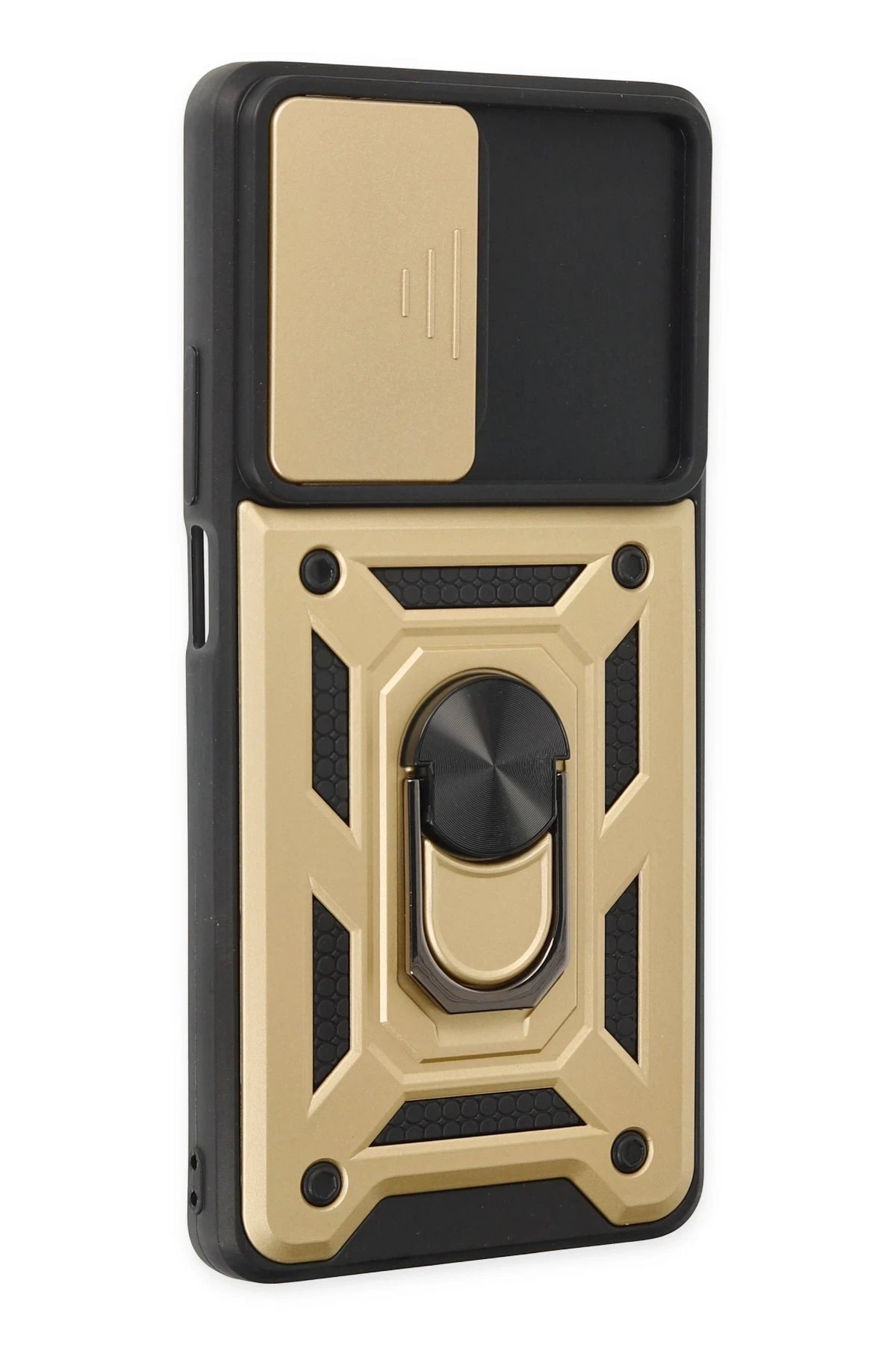 Newface Xiaomi Mi 11T Pro Kılıf Pars Lens Yüzüklü Silikon - Gold