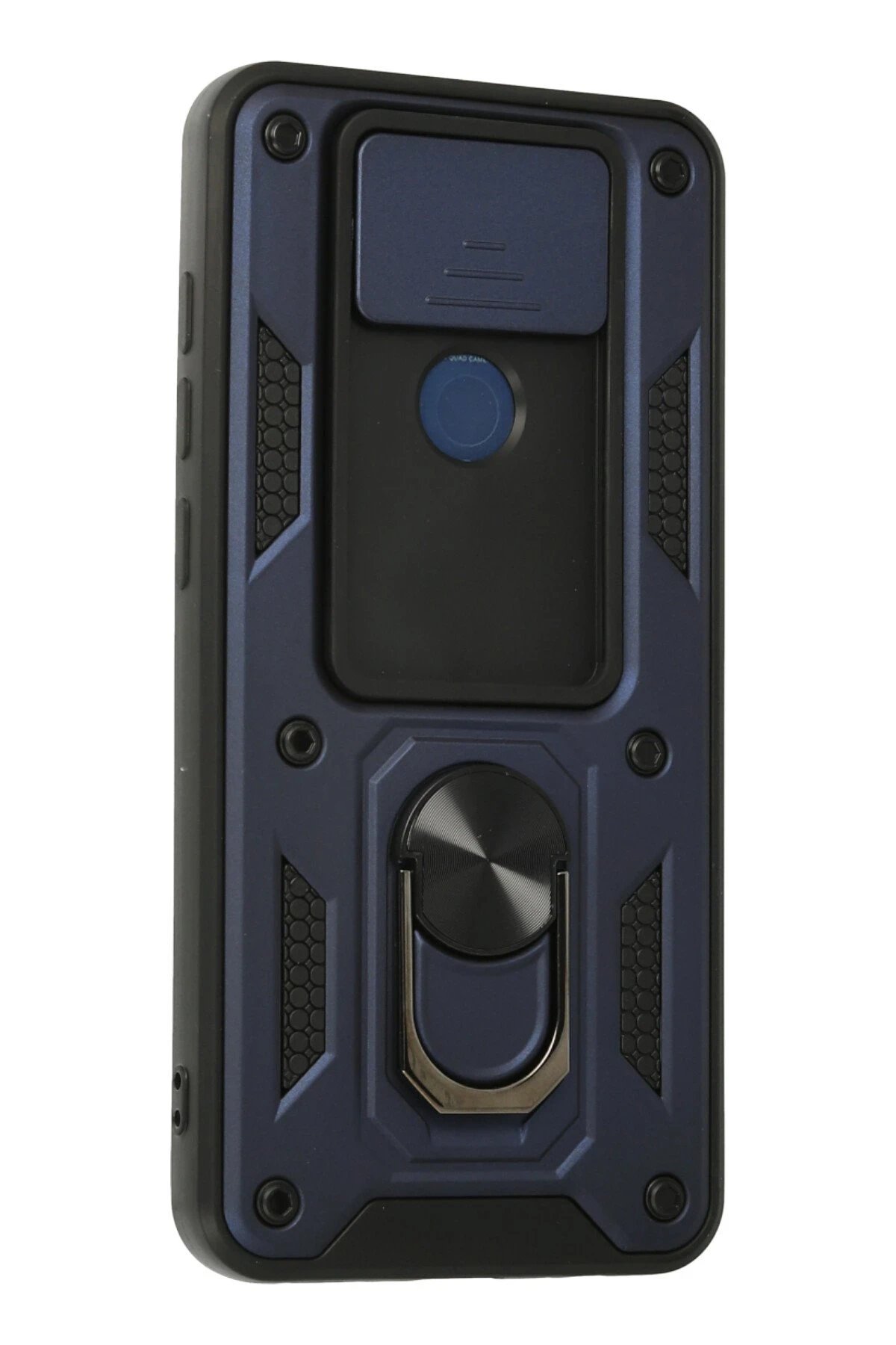 Newface Xiaomi Redmi Note 9 Kılıf Pars Lens Yüzüklü Silikon - Lacivert