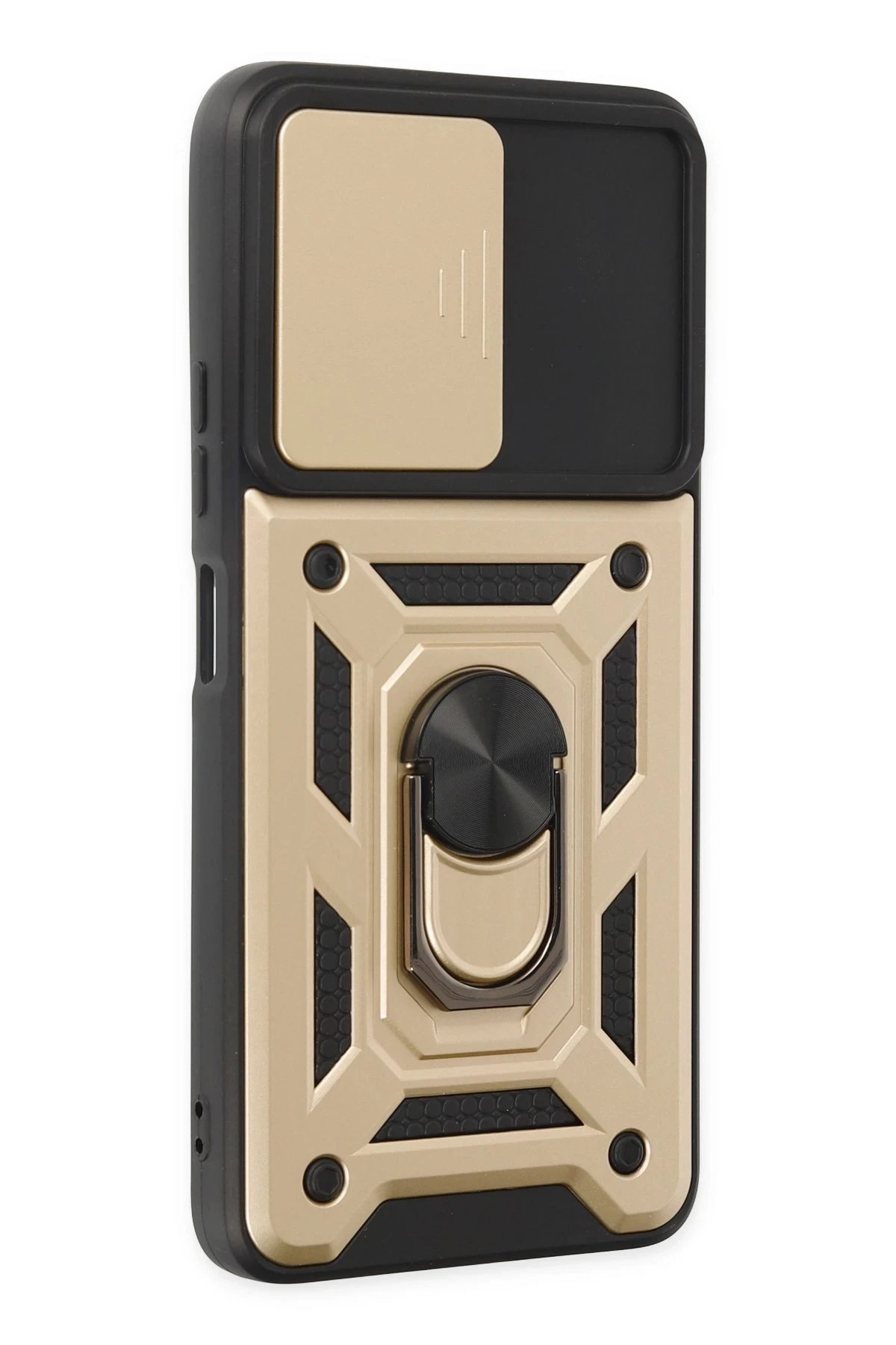 Newface Xiaomi Poco X3 GT Kılıf Pars Lens Yüzüklü Silikon - Gold