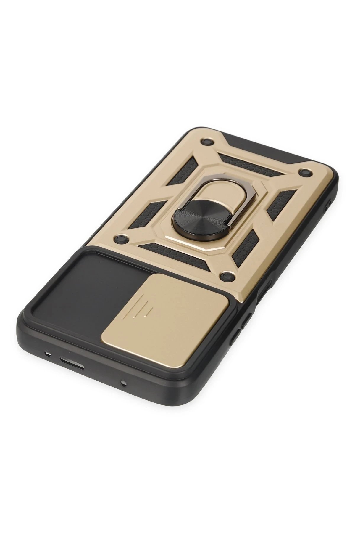 Newface Xiaomi Poco X3 GT Kılıf Pars Lens Yüzüklü Silikon - Gold