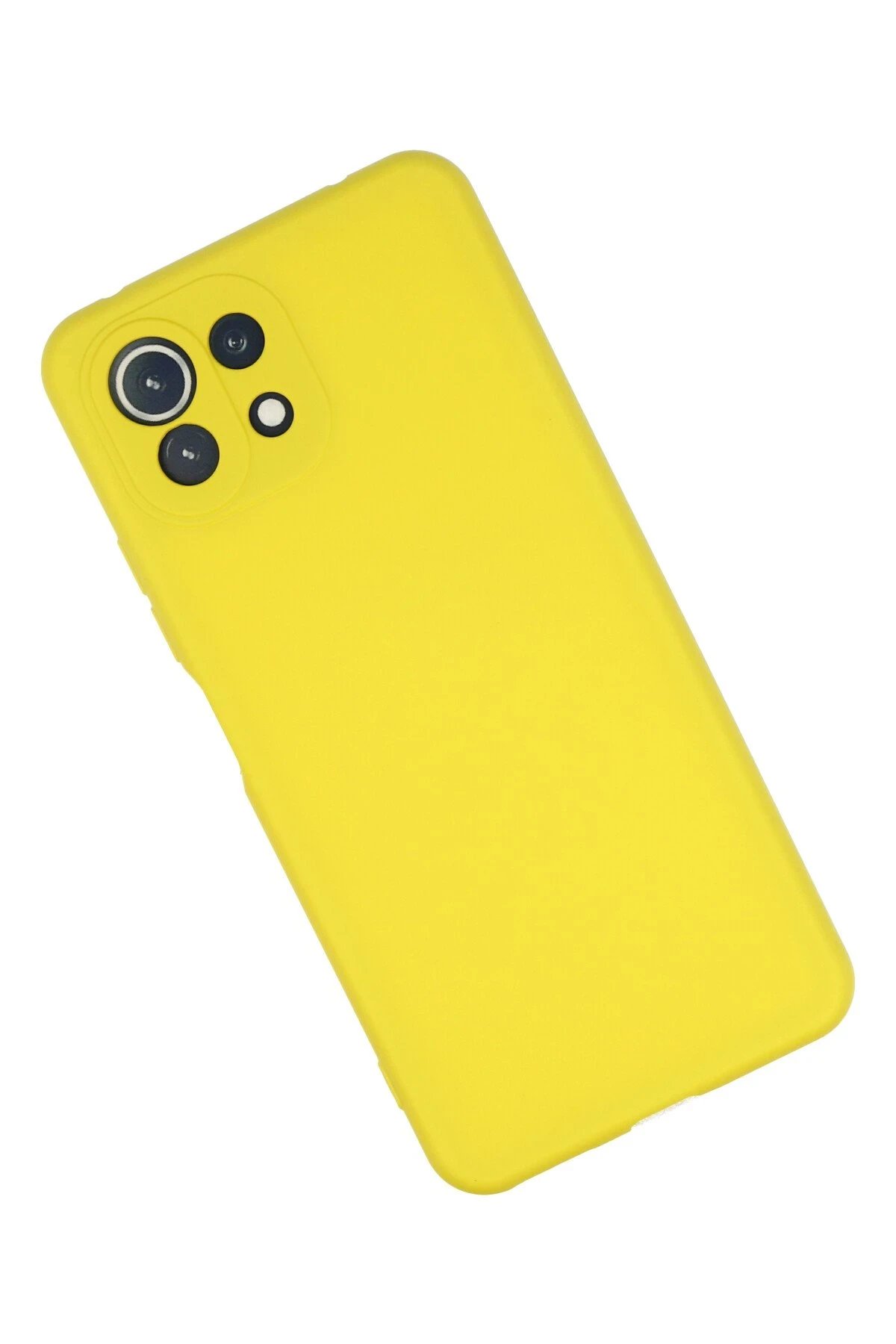 Newface Xiaomi Mİ 11 Lite Kılıf Nano içi Kadife Silikon - Sarı