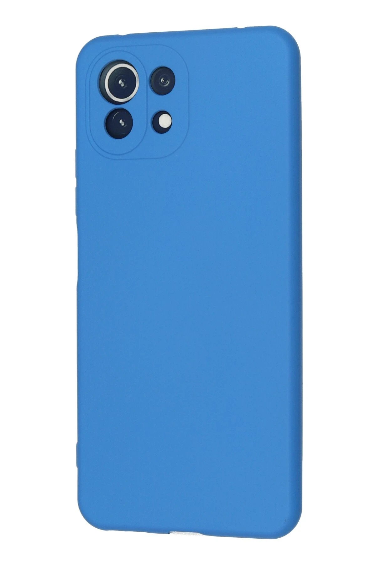 Newface Xiaomi Mİ 11 Lite Kılıf Nano içi Kadife Silikon - Mavi