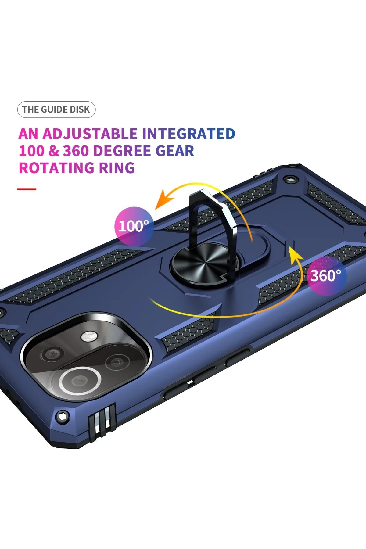 Newface Xiaomi Mİ 11 Lite Kılıf Sofya Yüzüklü Silikon Kapak - Lacivert