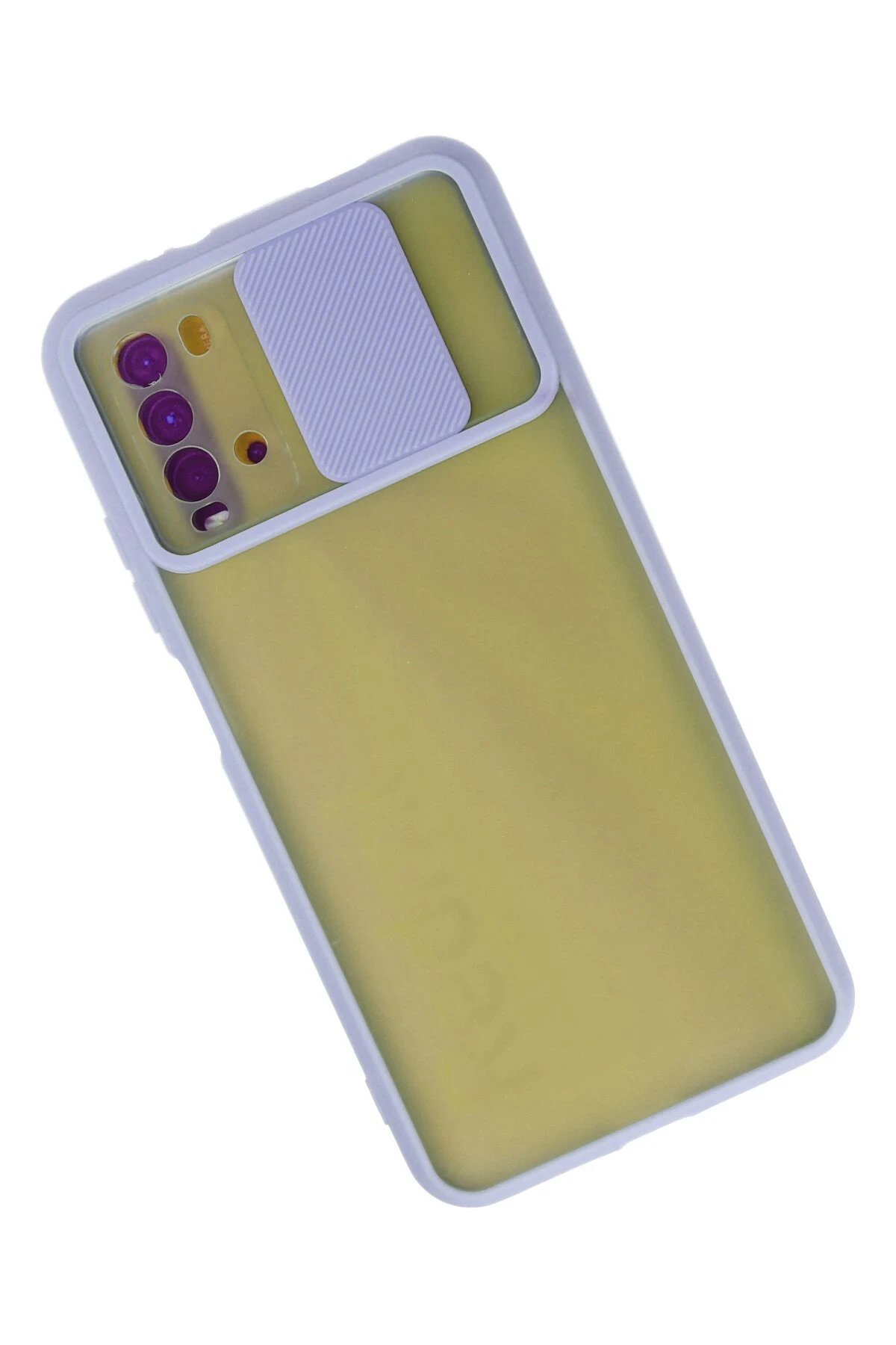 Newface Xiaomi Redmi 9T Kılıf Palm Buzlu Kamera Sürgülü Silikon - Lila