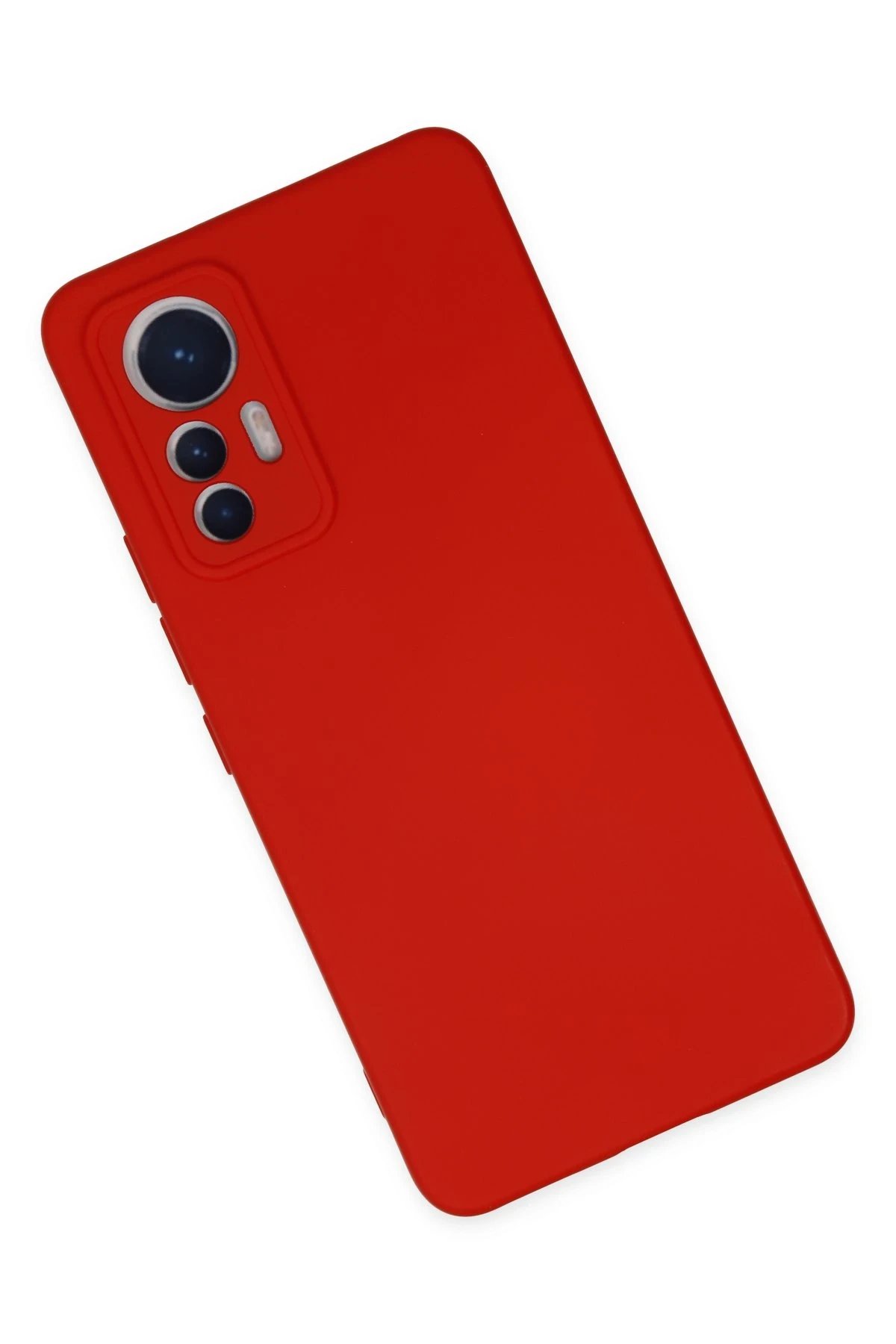 Newface Xiaomi Mi 12 Lite Kılıf Nano içi Kadife Silikon - Kırmızı