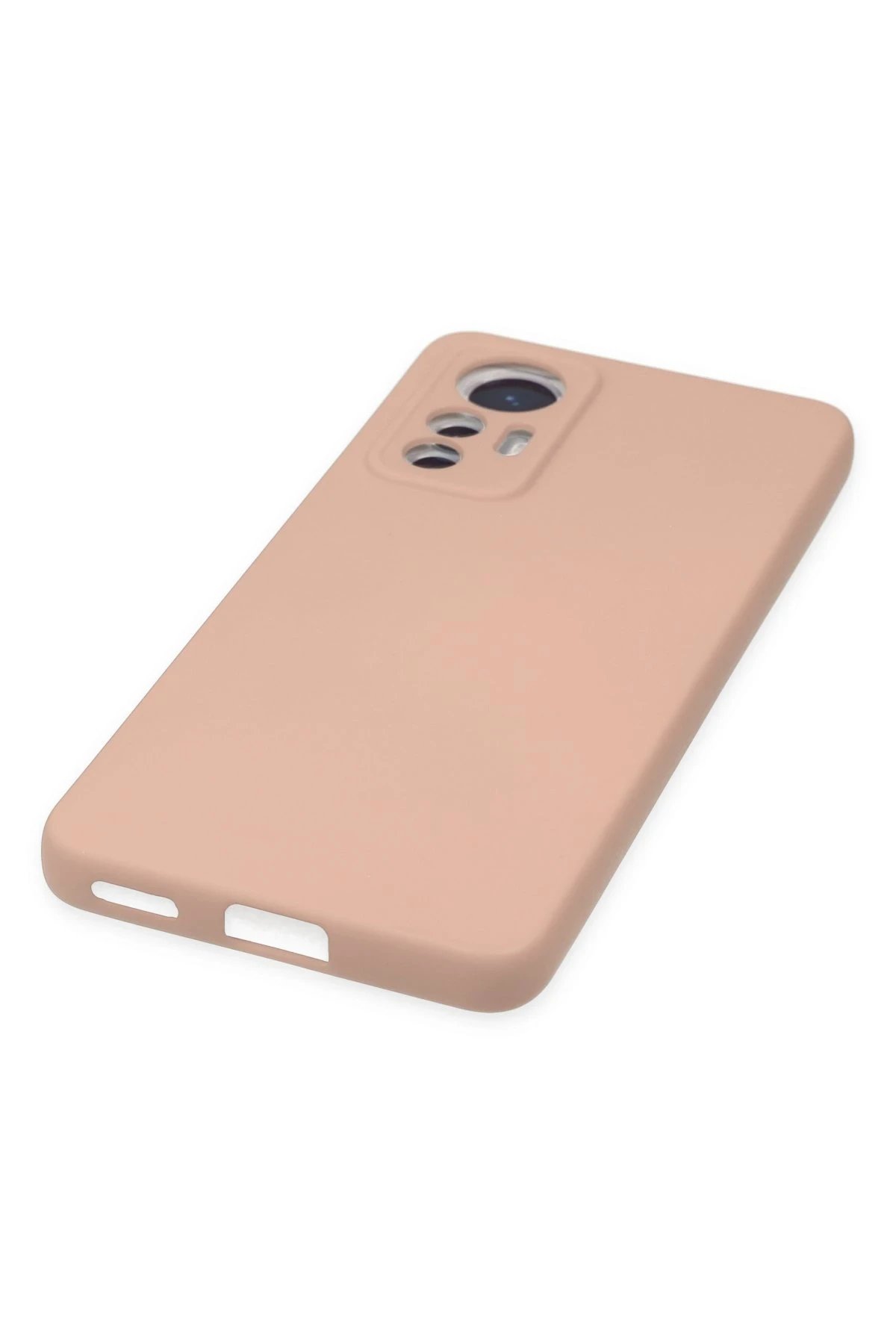 Newface Xiaomi Mi 12 Lite Kılıf Nano içi Kadife Silikon - Pudra