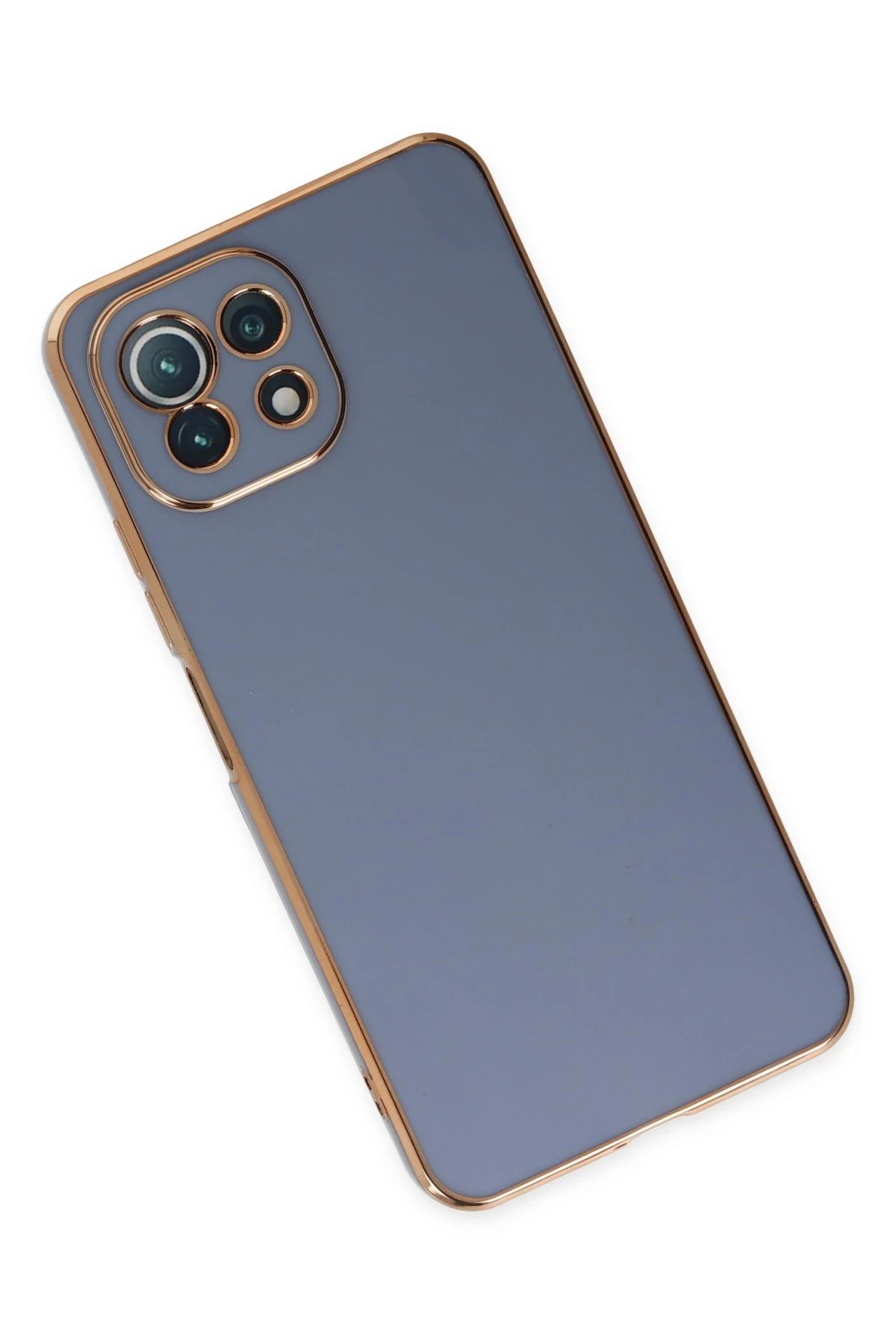 Newface Xiaomi Mİ 11 Lite Kılıf Volet Silikon - Mavi