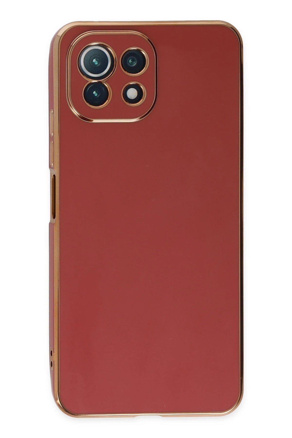 Newface Xiaomi Mİ 11 Lite Kılıf Volet Silikon - Kırmızı