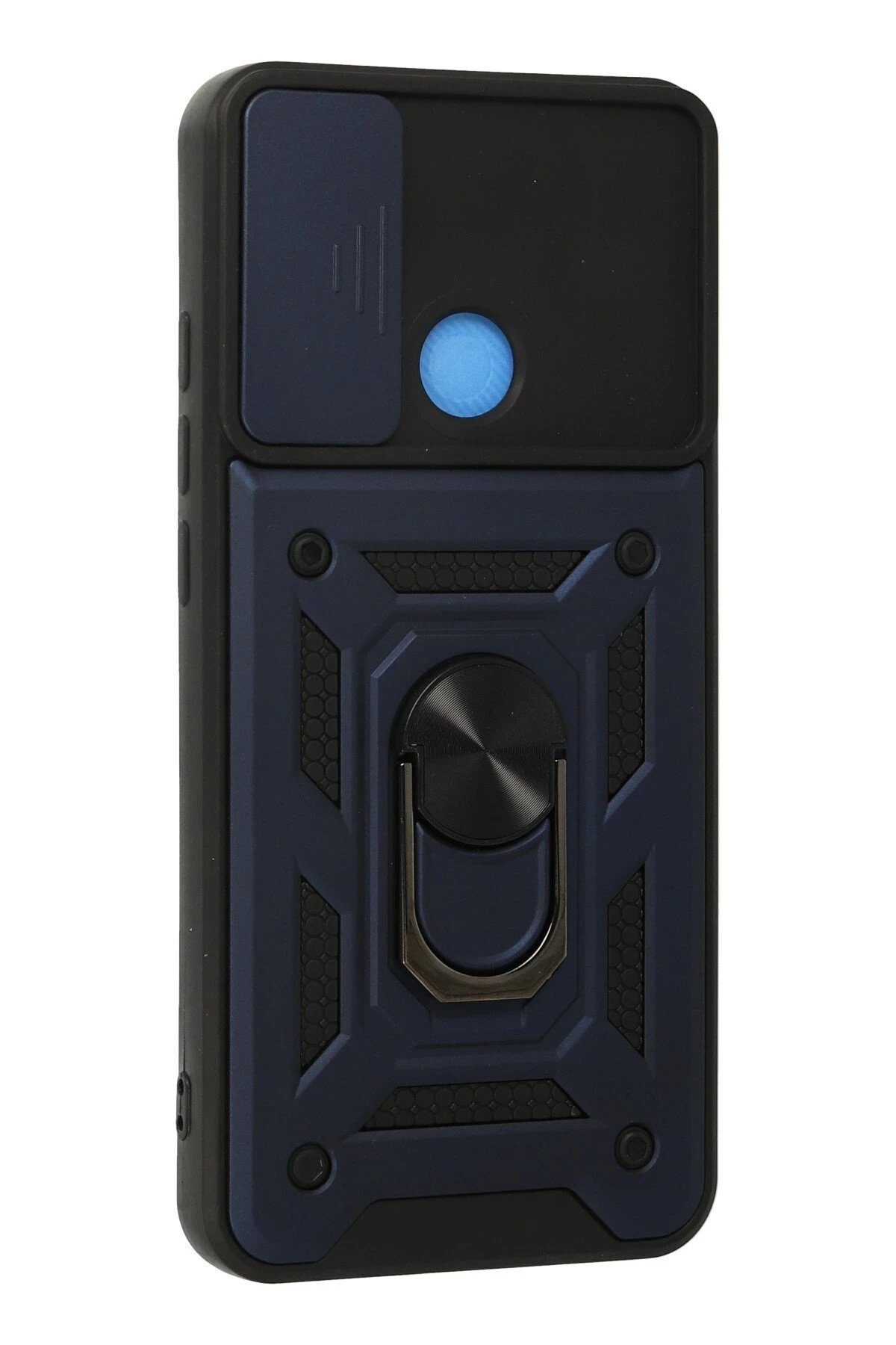 Newface Xiaomi Redmi 9C Kılıf Pars Lens Yüzüklü Silikon - Lacivert