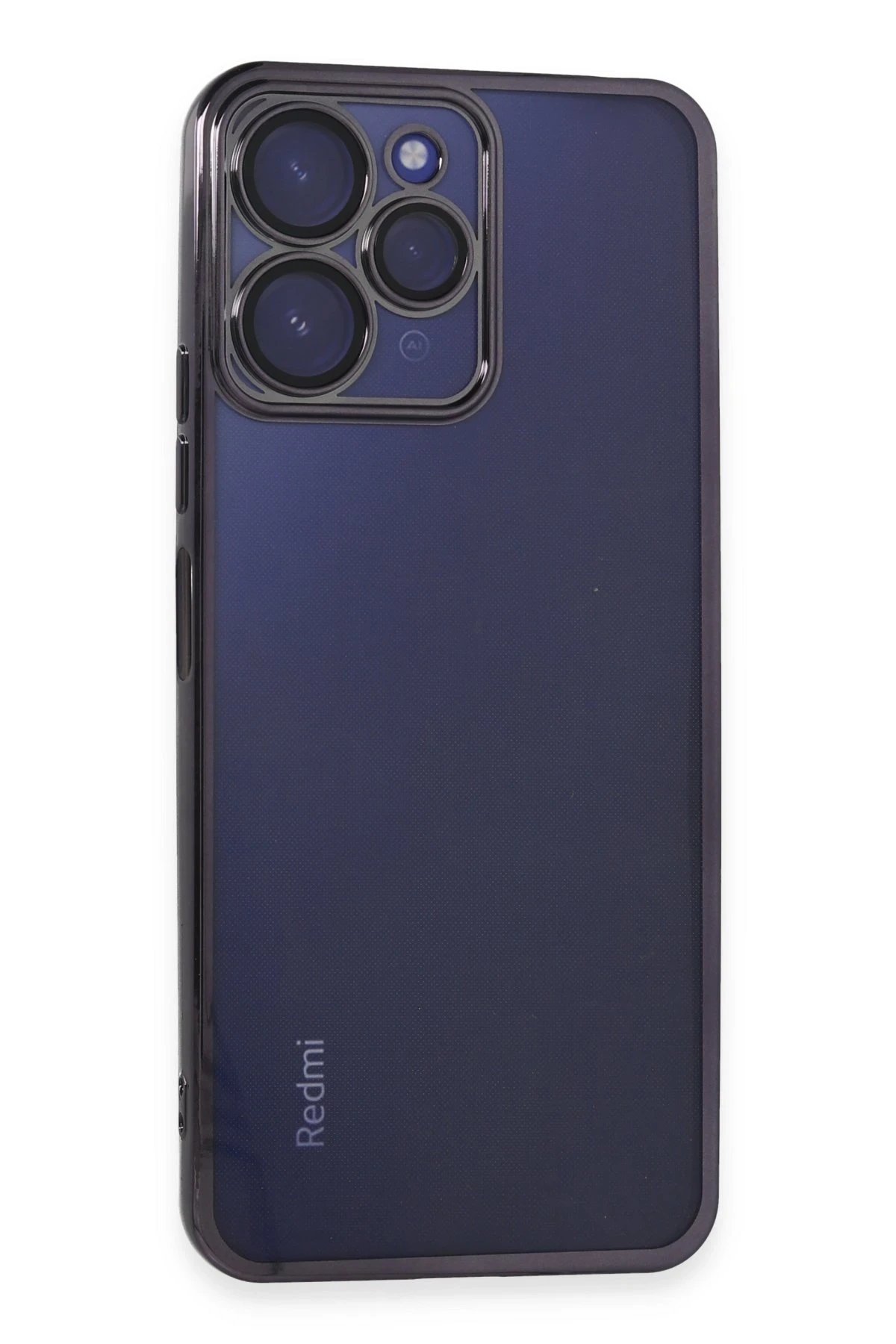 Newface Xiaomi Redmi 12 Kılıf Razer Lensli Silikon - Mor