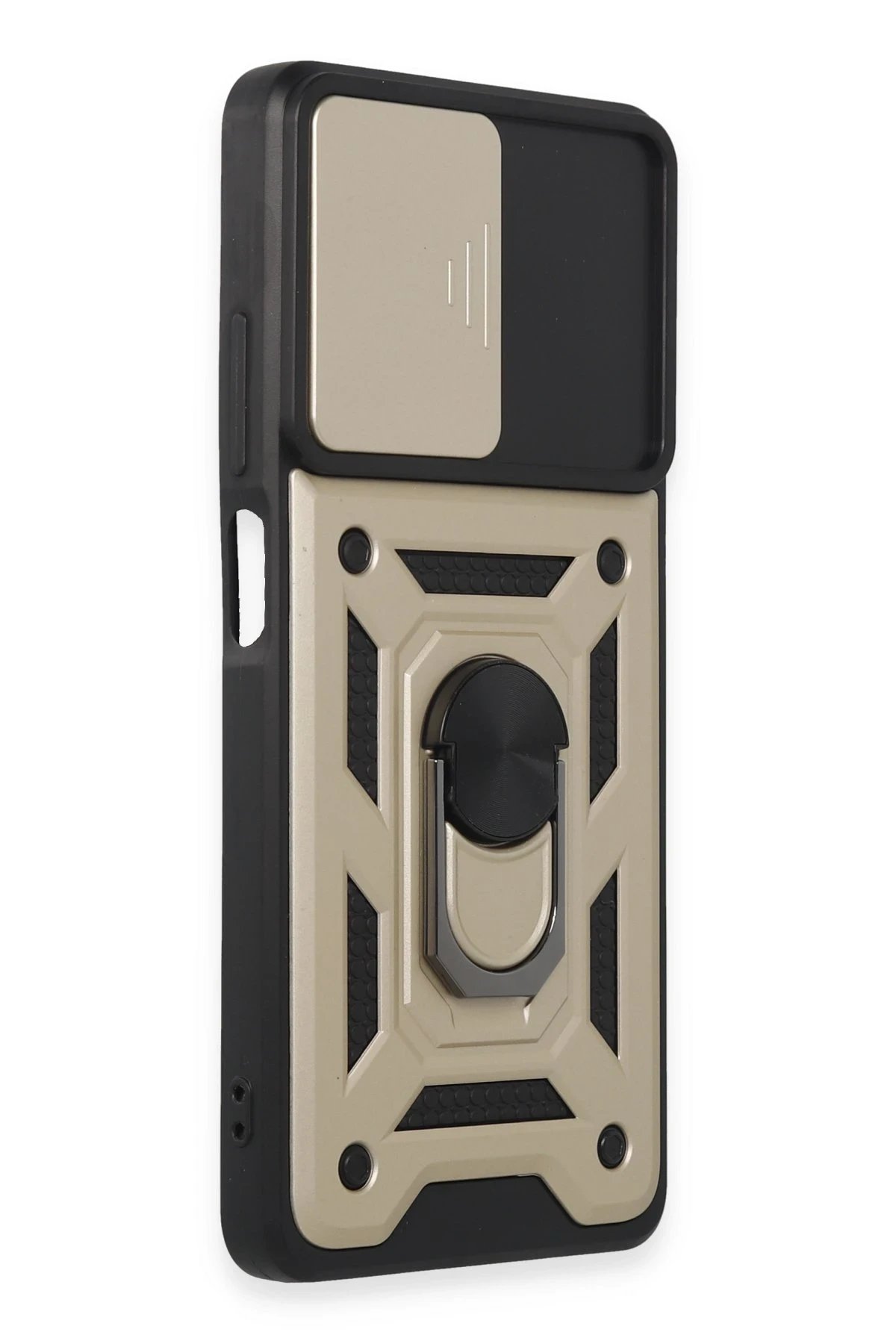 Newface Xiaomi Redmi Note 12 Pro 5G Kılıf Pars Lens Yüzüklü Silikon - Gold