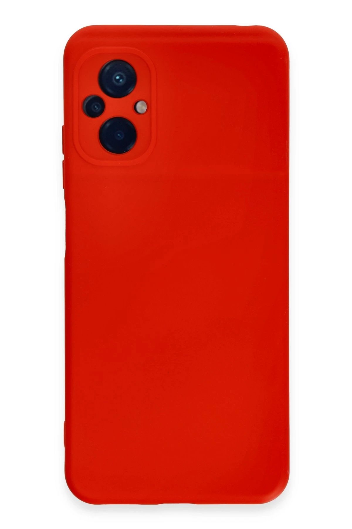 Newface Xiaomi Poco M5 Kılıf Nano içi Kadife Silikon - Kırmızı