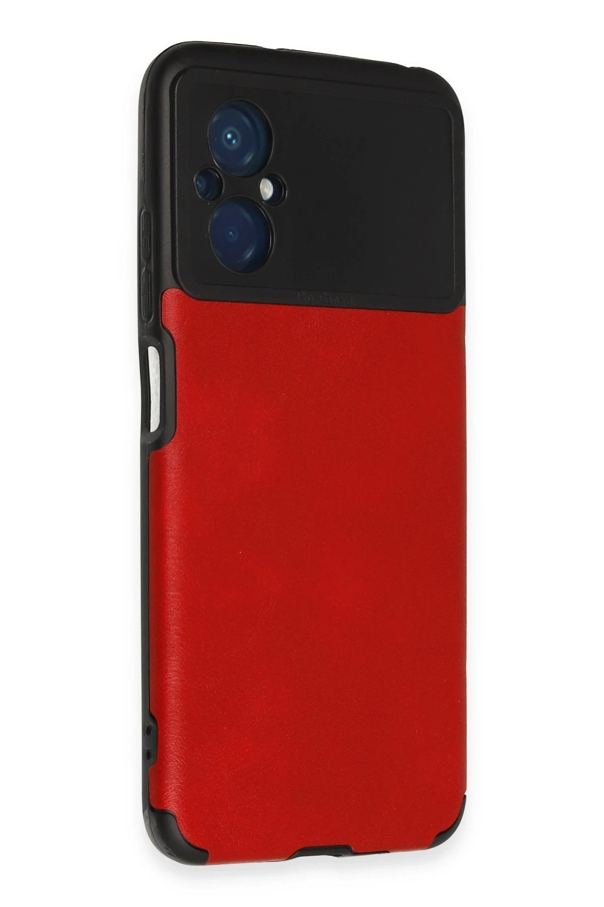 Newface Xiaomi Poco M5 Kılıf Loop Deri Silikon - Kırmızı