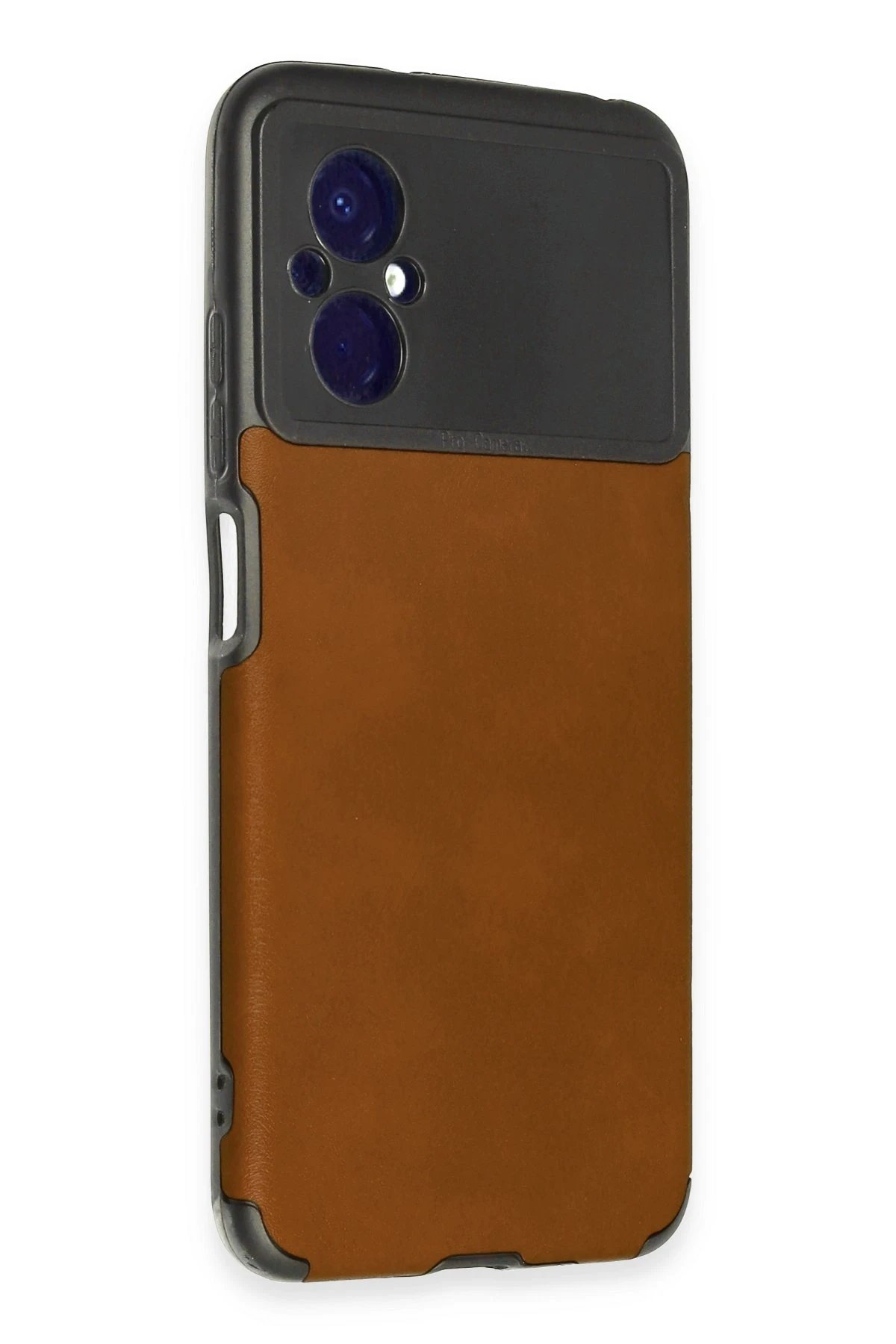 Newface Xiaomi Poco M5 Kılıf Loop Deri Silikon - Kahverengi