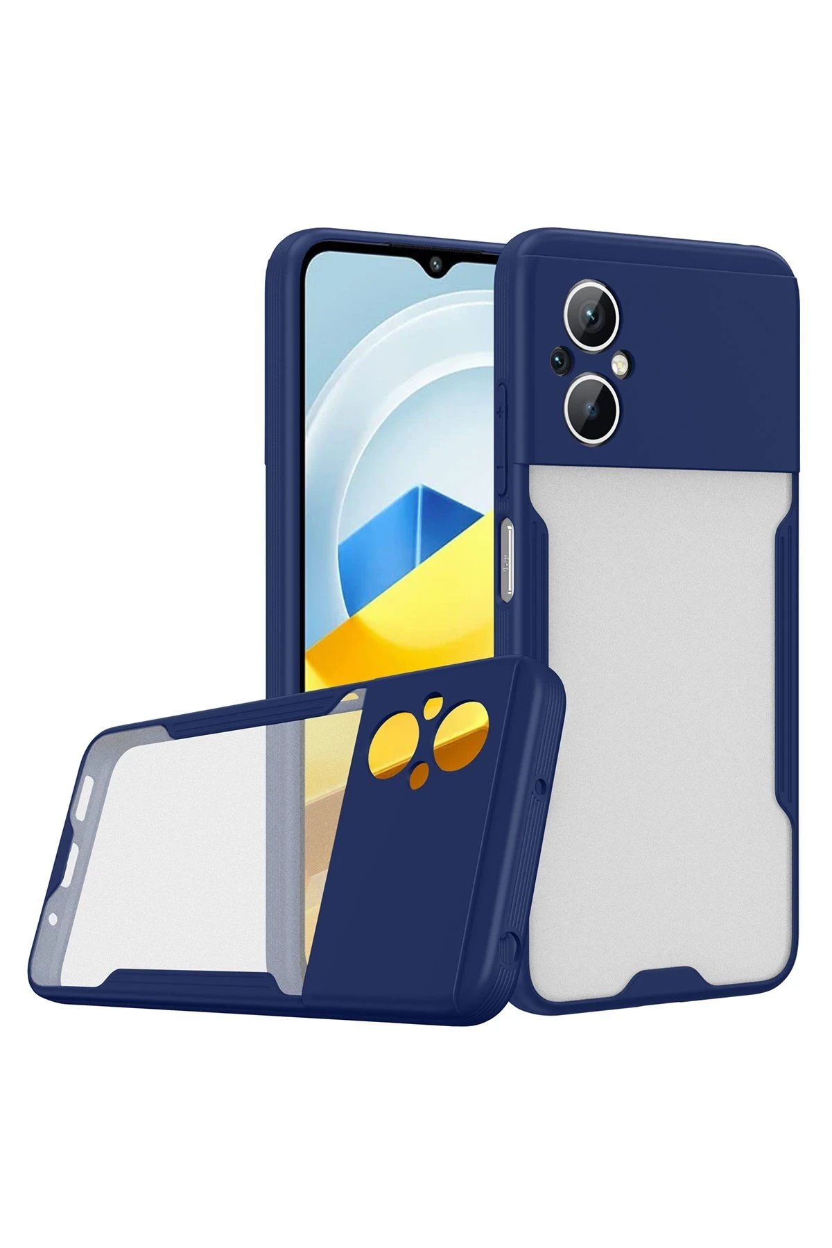 Newface Xiaomi Poco M5 Kılıf Platin Silikon - Lacivert