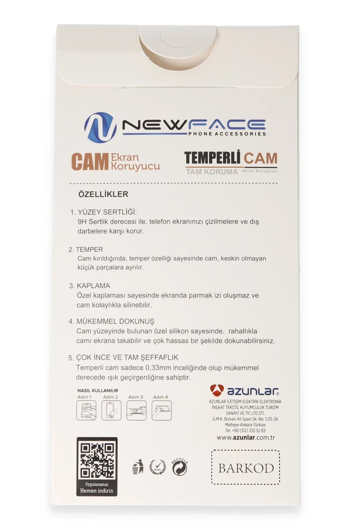 Newface Xiaomi Redmi Note 8 Pro 3D Antistatik Hayalet Cam Ekran Koruyucu