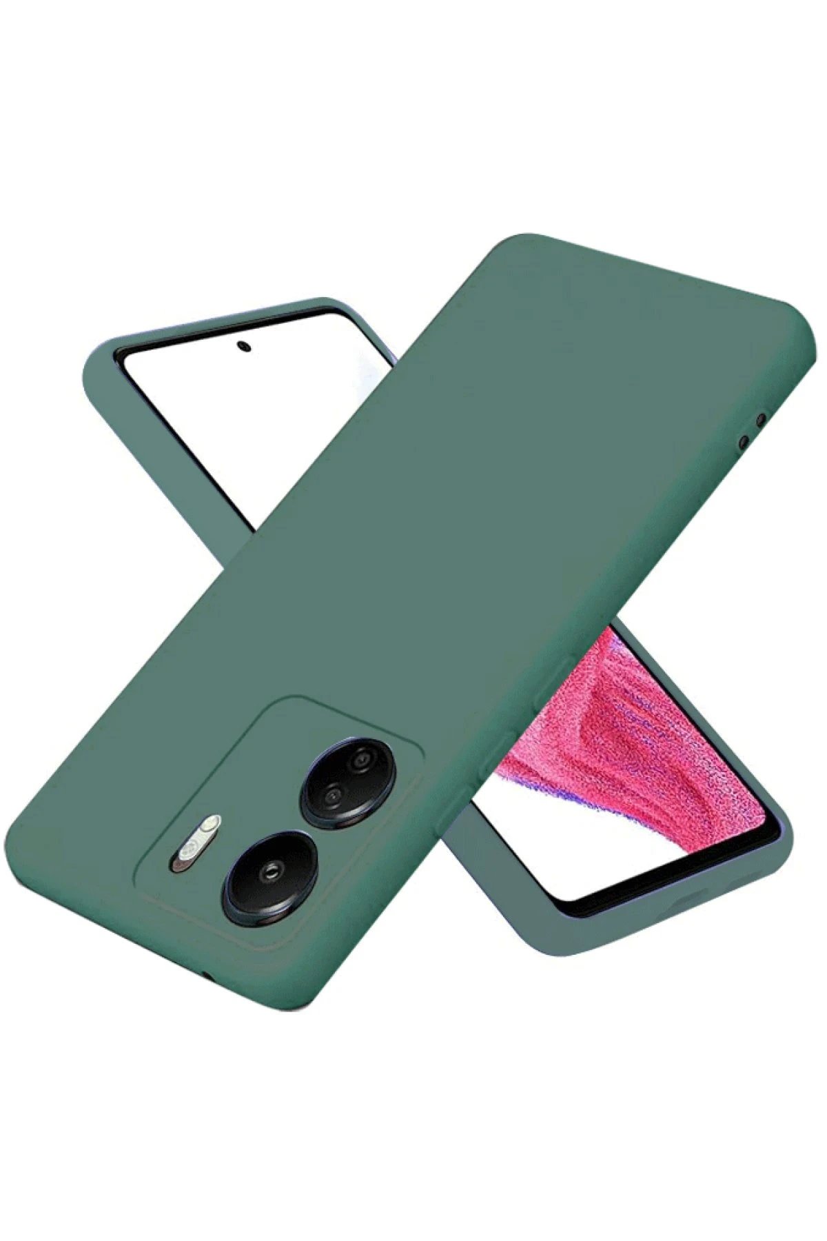 Newface Xiaomi Redmi 13C Kılıf First Silikon - Koyu Yeşil