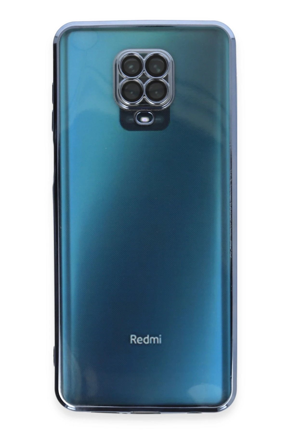 Newface Xiaomi Redmi Note 9 Pro Kılıf Razer Lensli Silikon - Açık Mavi