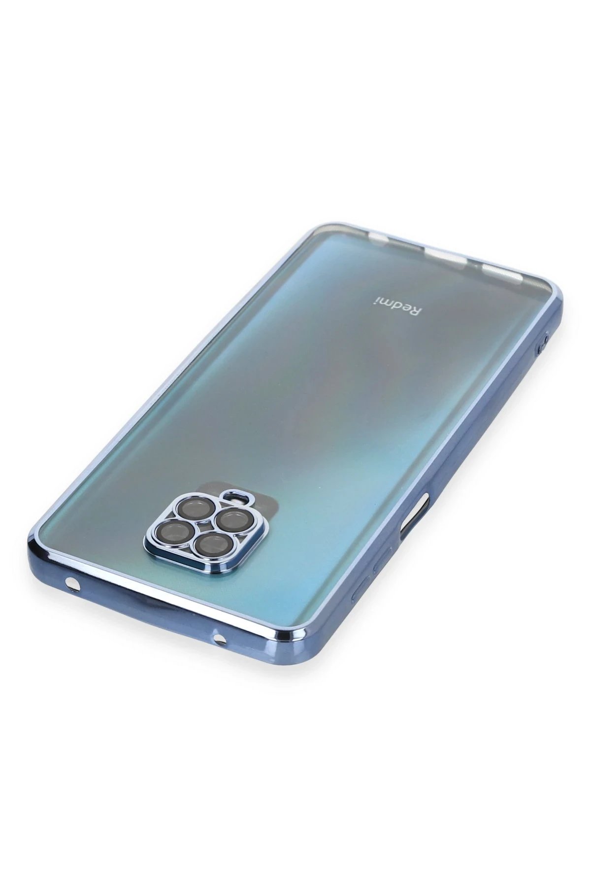 Newface Xiaomi Redmi Note 9 Pro Kılıf Razer Lensli Silikon - Açık Mavi