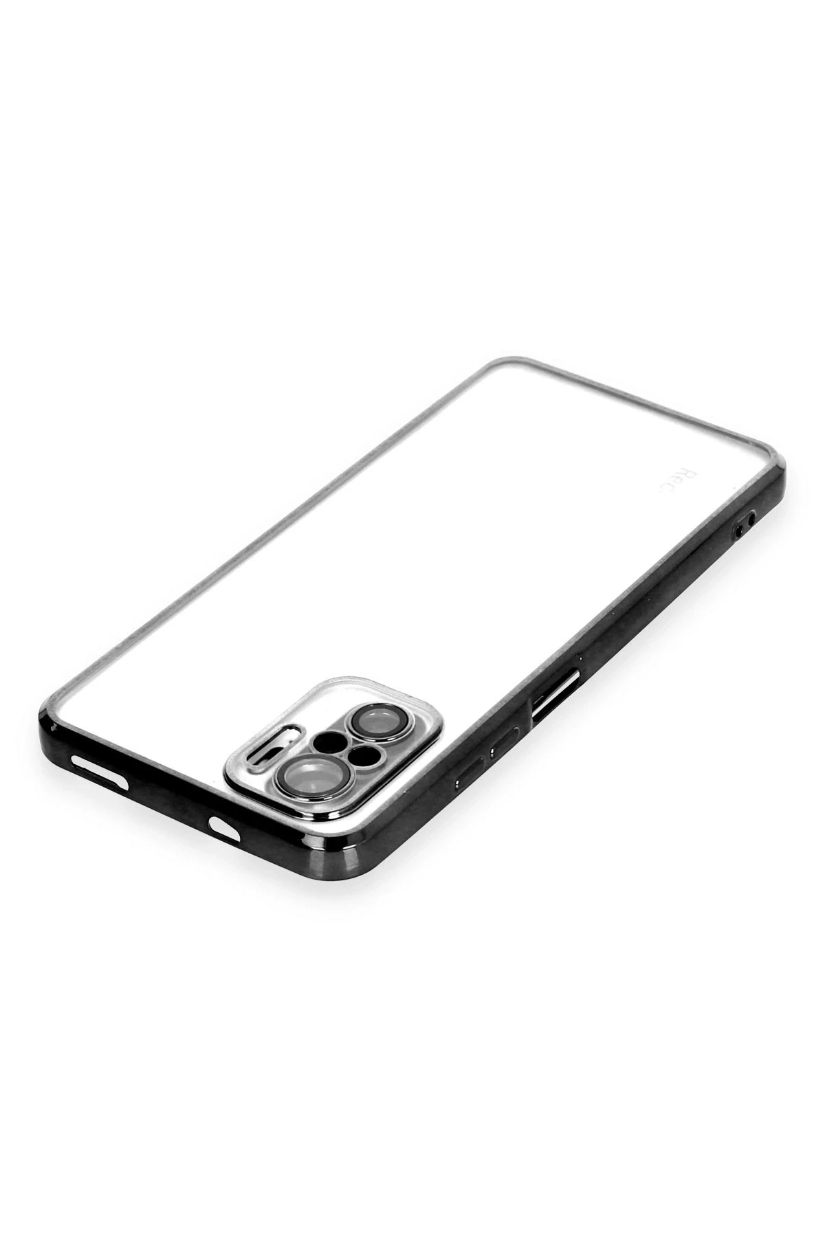 Newface Xiaomi Redmi Note 10 Kılıf Razer Lensli Silikon - Siyah