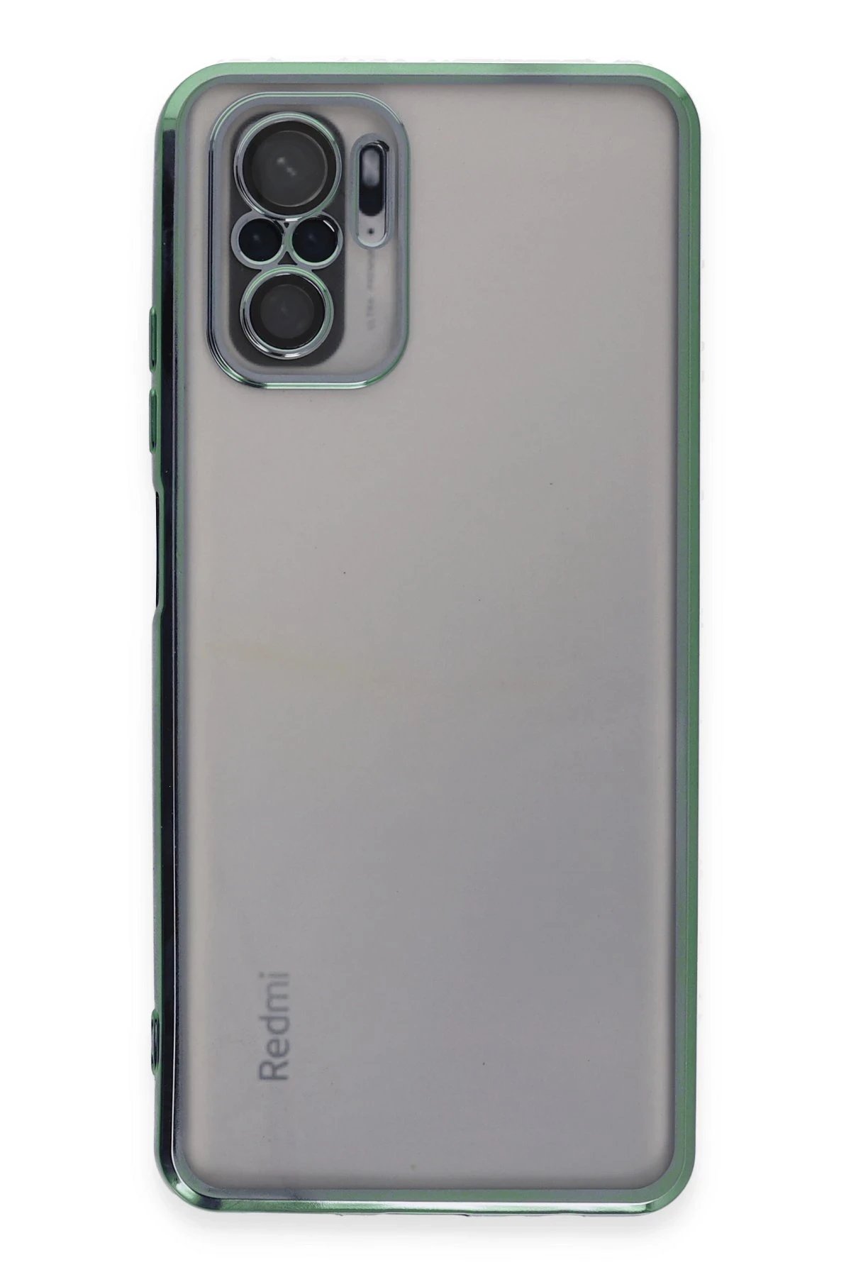 Newface Xiaomi Redmi Note 10 Kılıf Razer Lensli Silikon - Yeşil