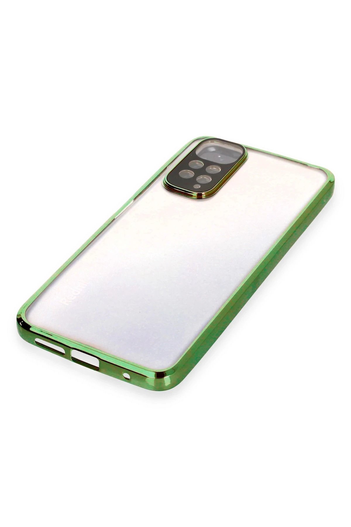 Newface Xiaomi Redmi Note 11 Kılıf Razer Lensli Silikon - Yeşil