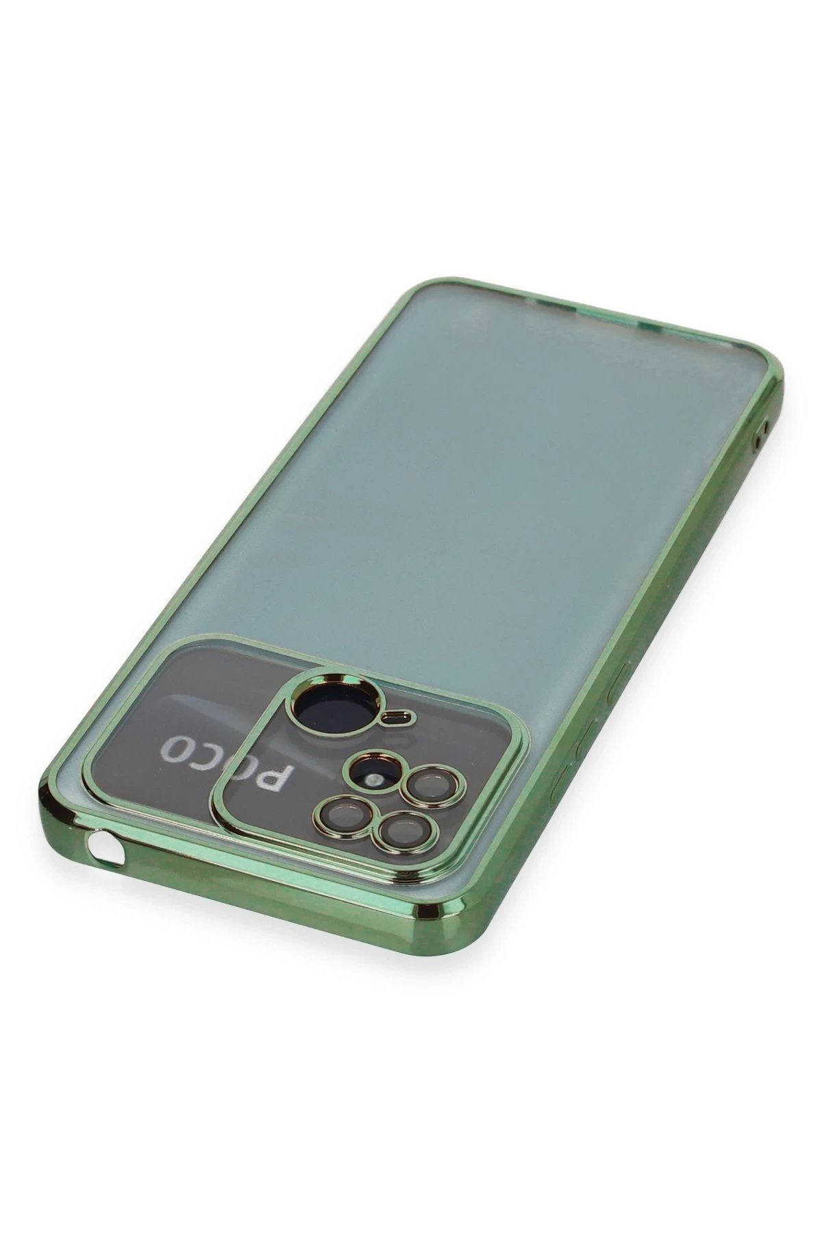 Newface Xiaomi Redmi 10C Kılıf Razer Lensli Silikon - Yeşil